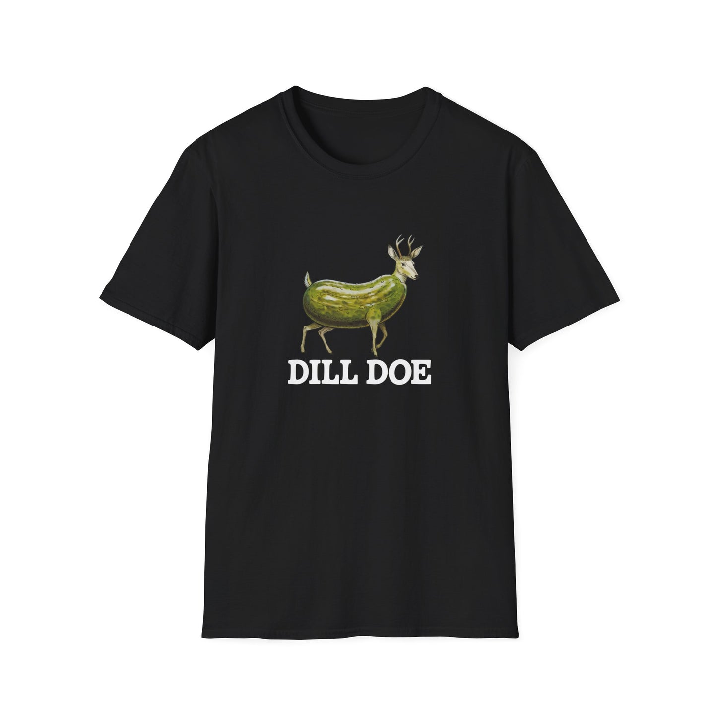 Dill Doe Funny Unisex Softstyle T-Shirt - Quirky Animal Tee