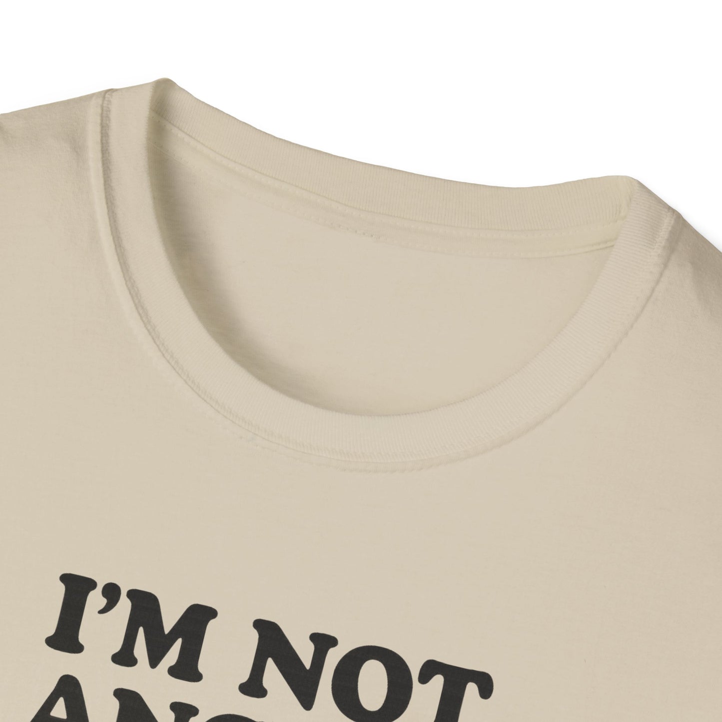 Funny Unisex Softstyle T-Shirt - "I'm Not Angry... This Is Just My Face!"