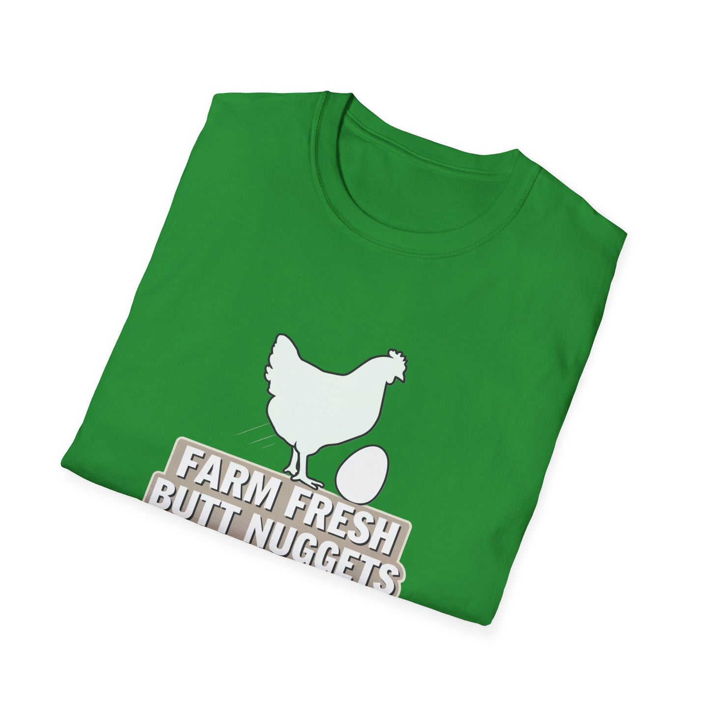Farm Fresh Butt Nuggets Unisex T-Shirt - Fun Chicken Graphic Tee