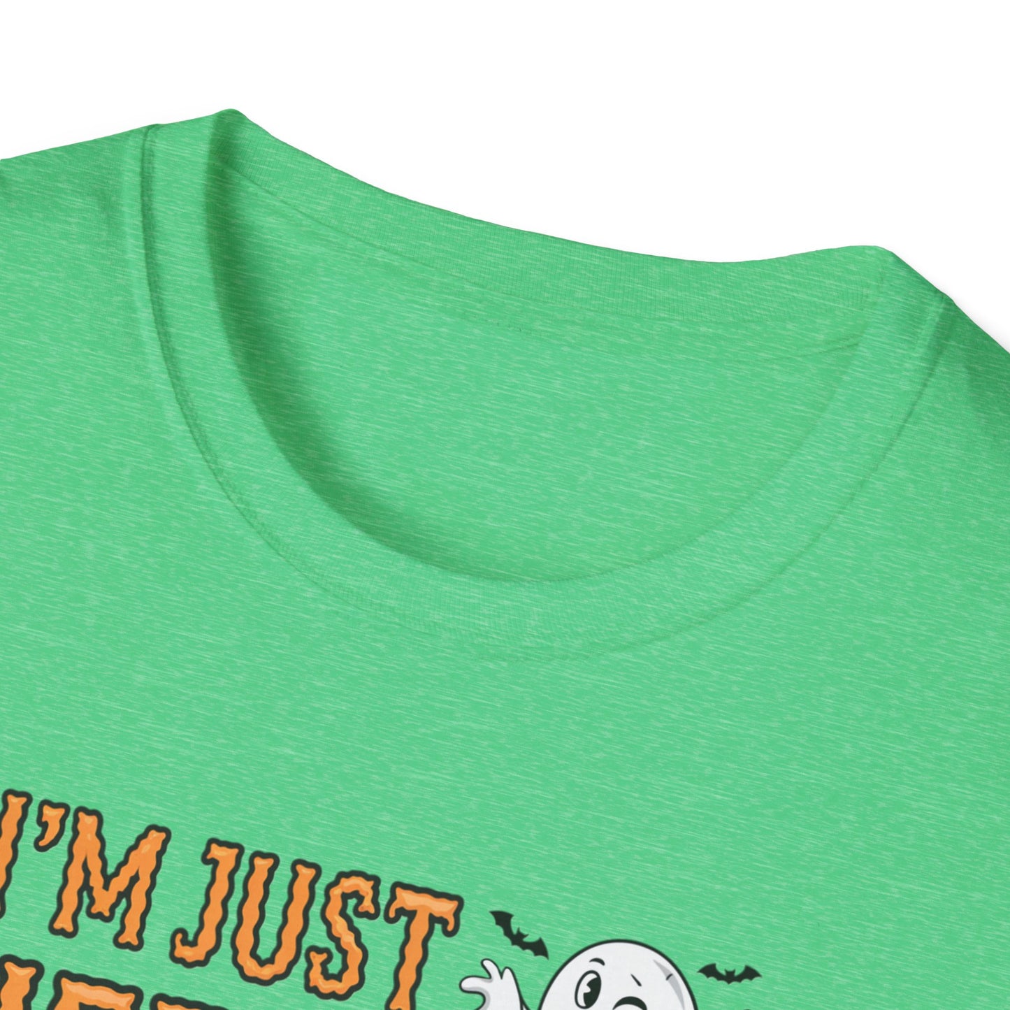 Halloween Ghost Graphic Tee, Unisex Softstyle T-Shirt, Funny Halloween Shirt, Fall Apparel, Spooky Party Outfit, Gifts for October