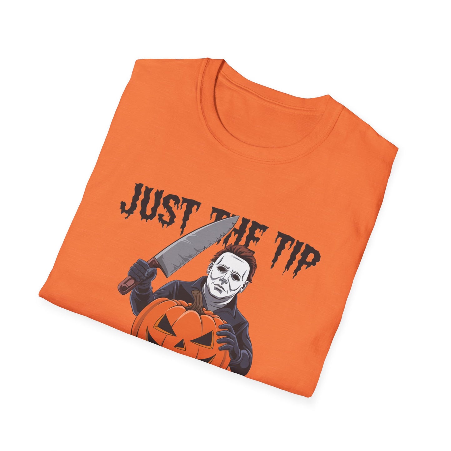Funny Halloween T-Shirt, Unisex Graphic Tee, Halloween Costume, Pumpkin Carving Shirt, Trick or Treat Apparel, Just the Tip Design