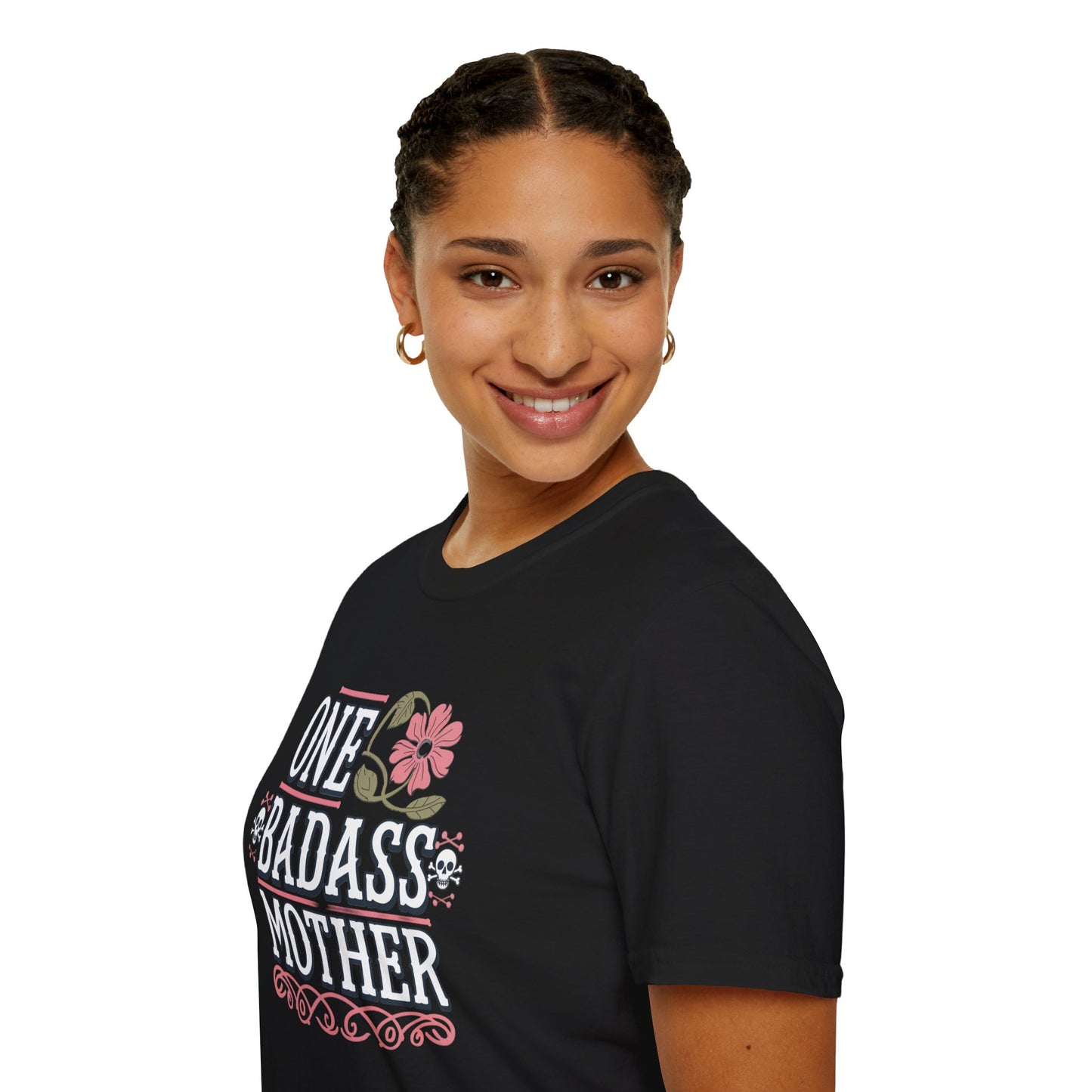 One Badass Mother Unisex Softstyle T-Shirt, Mother's Day Gift, Funny Mom Tee, Casual Wear, Mom Humor Shirt, Gift for Mom