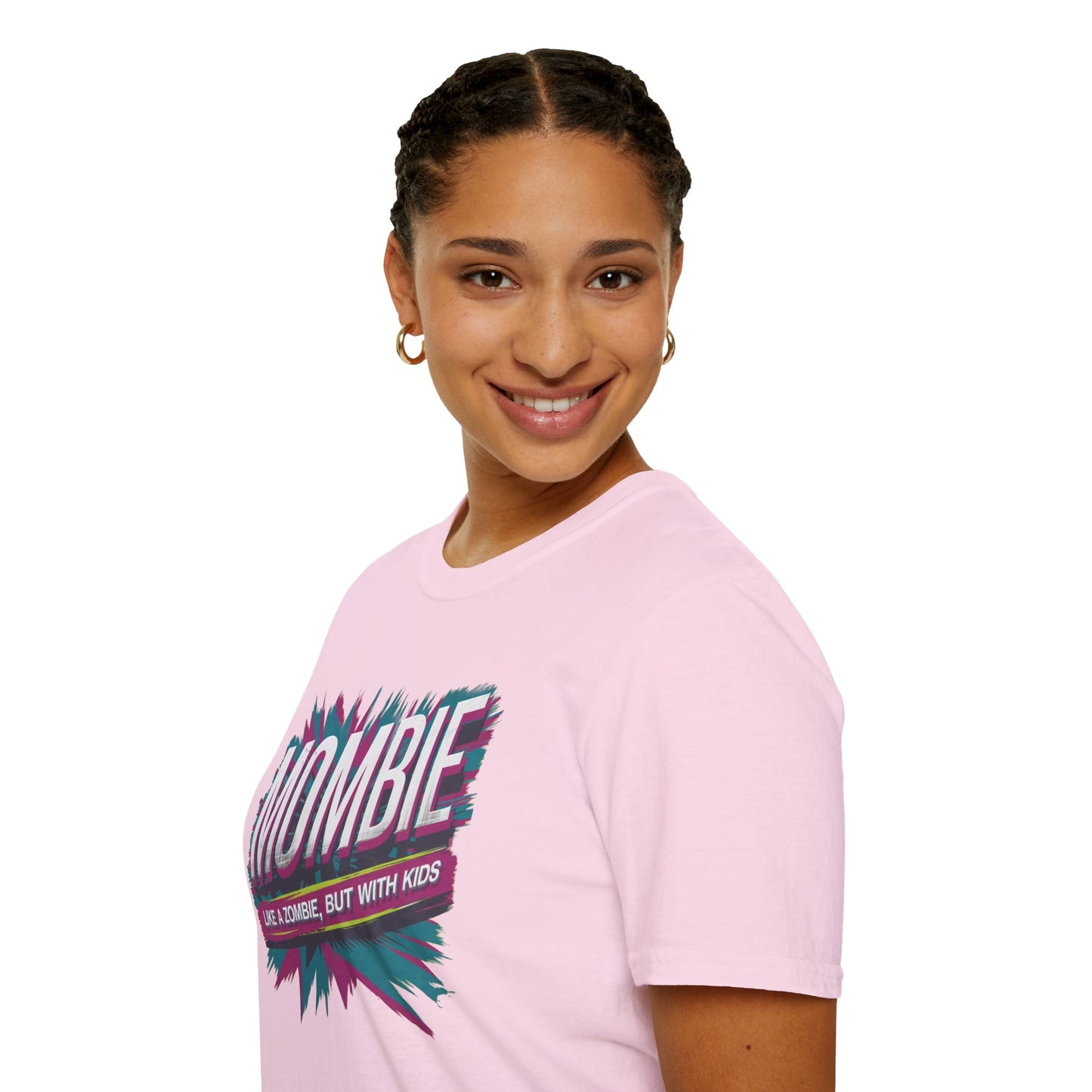 Mombie T-Shirt - Funny Parenting Gift, Unisex Softstyle Tee, Perfect for Moms, Halloween, Gift for New Moms, Casual Wear