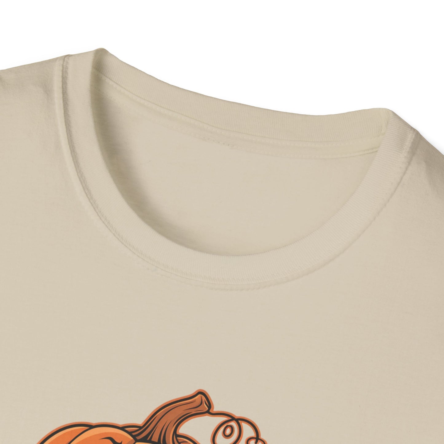 Funny Pumpkin Pi Unisex Softstyle T-Shirt - Halloween Tee, Math Lover Shirt, Fall Apparel, Seasonal Gift, Casual Outfit