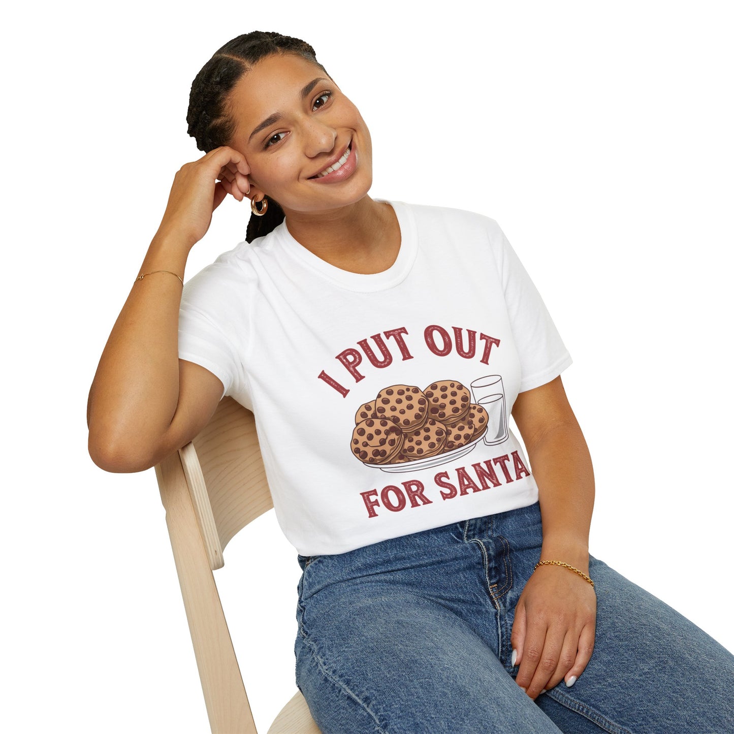 Funny Christmas Shirt, I Put Out for Santa Tee, Holiday Gift for Him/Her, Xmas T-Shirt, Cookie Lover Shirt