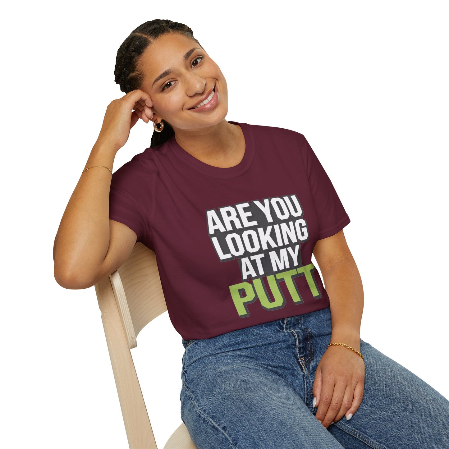Funny Golf T-Shirt - 'Are You Looking At My Putt?'