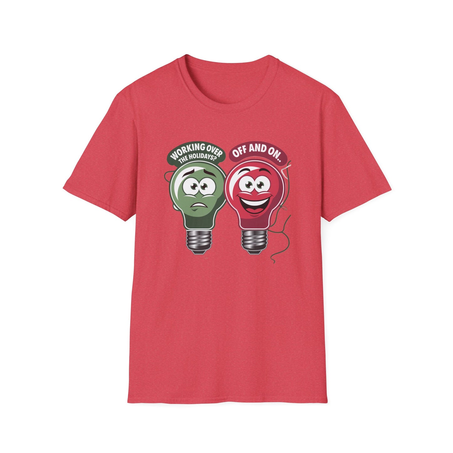 Fun Light Bulb Graphic T-Shirt, Quirky Gift for Dad, Humor Tee for Work, Perfect for Holidays, Unisex Softstyle Tee