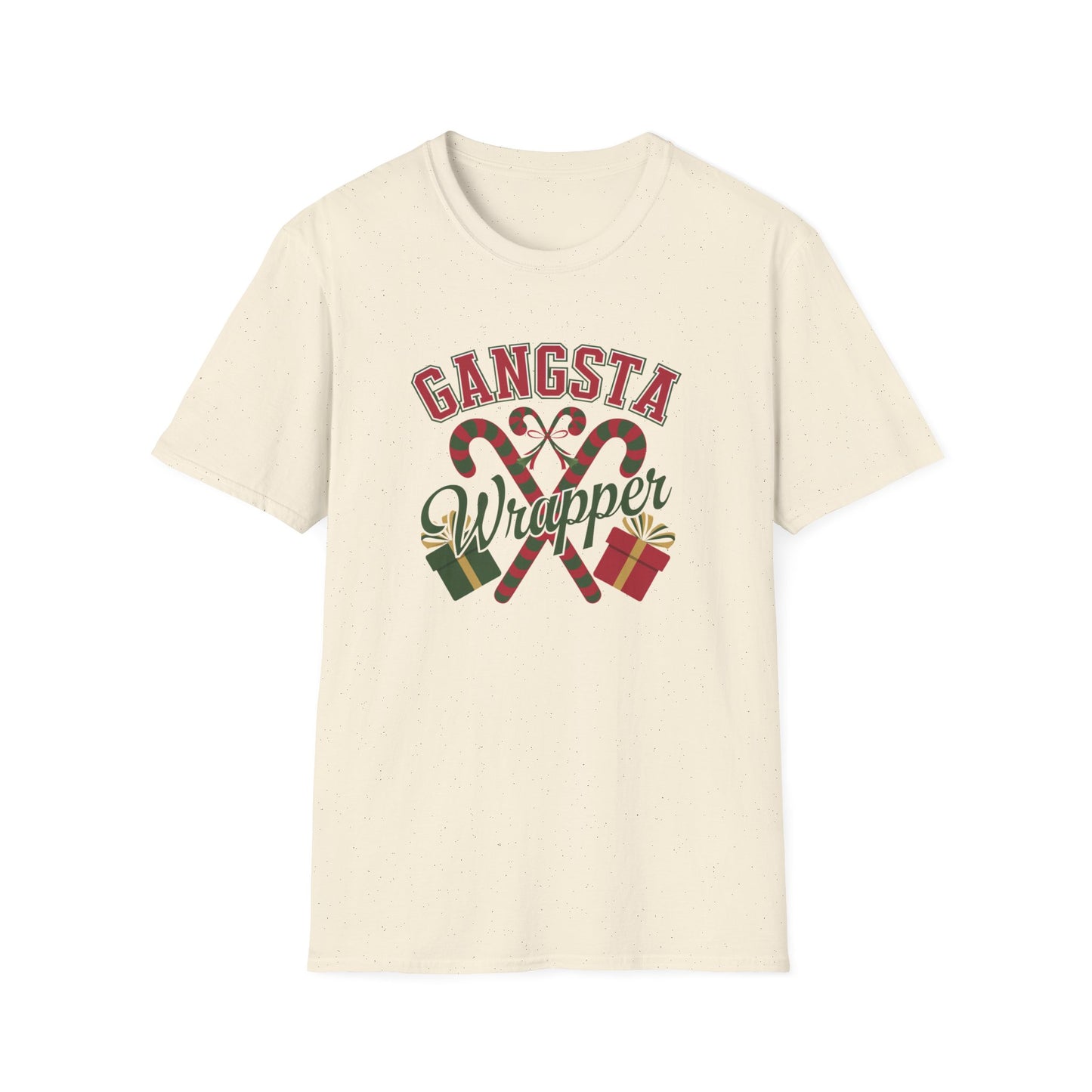 Gangsta Wrapper Unisex T-Shirt, Funny Holiday Shirt, Christmas Apparel, Gift for Him/Her, December Party Outfit, Trendy Holiday Tee