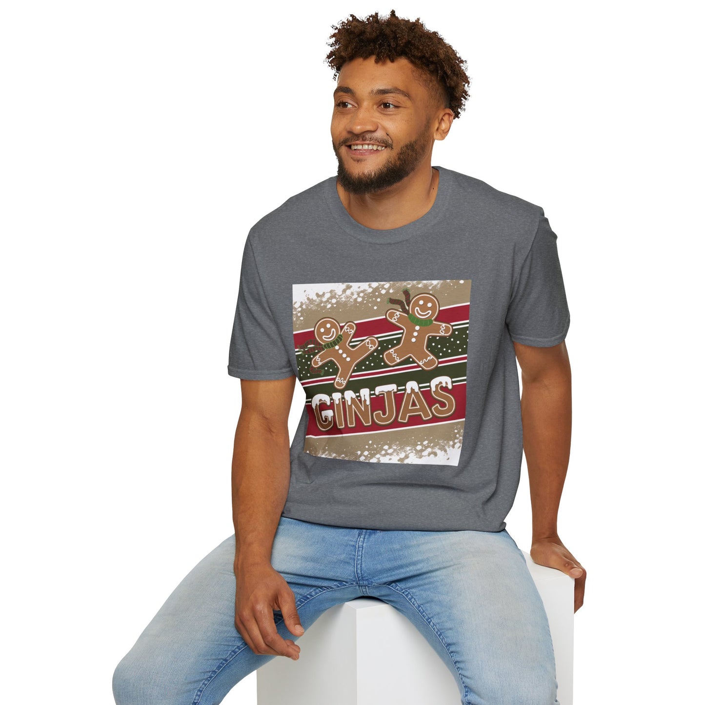 Festive Gingerbread Unisex T-Shirt, Holiday Tee, Christmas Gift, Cozy Shirt, Winter Apparel, Fun Gift Idea