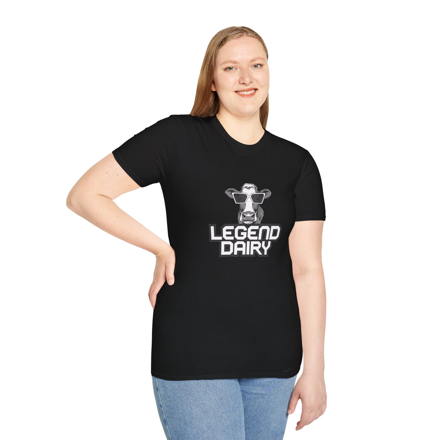 Legend Dairy Unisex Softstyle T-Shirt - Fun Cow Graphic Tee