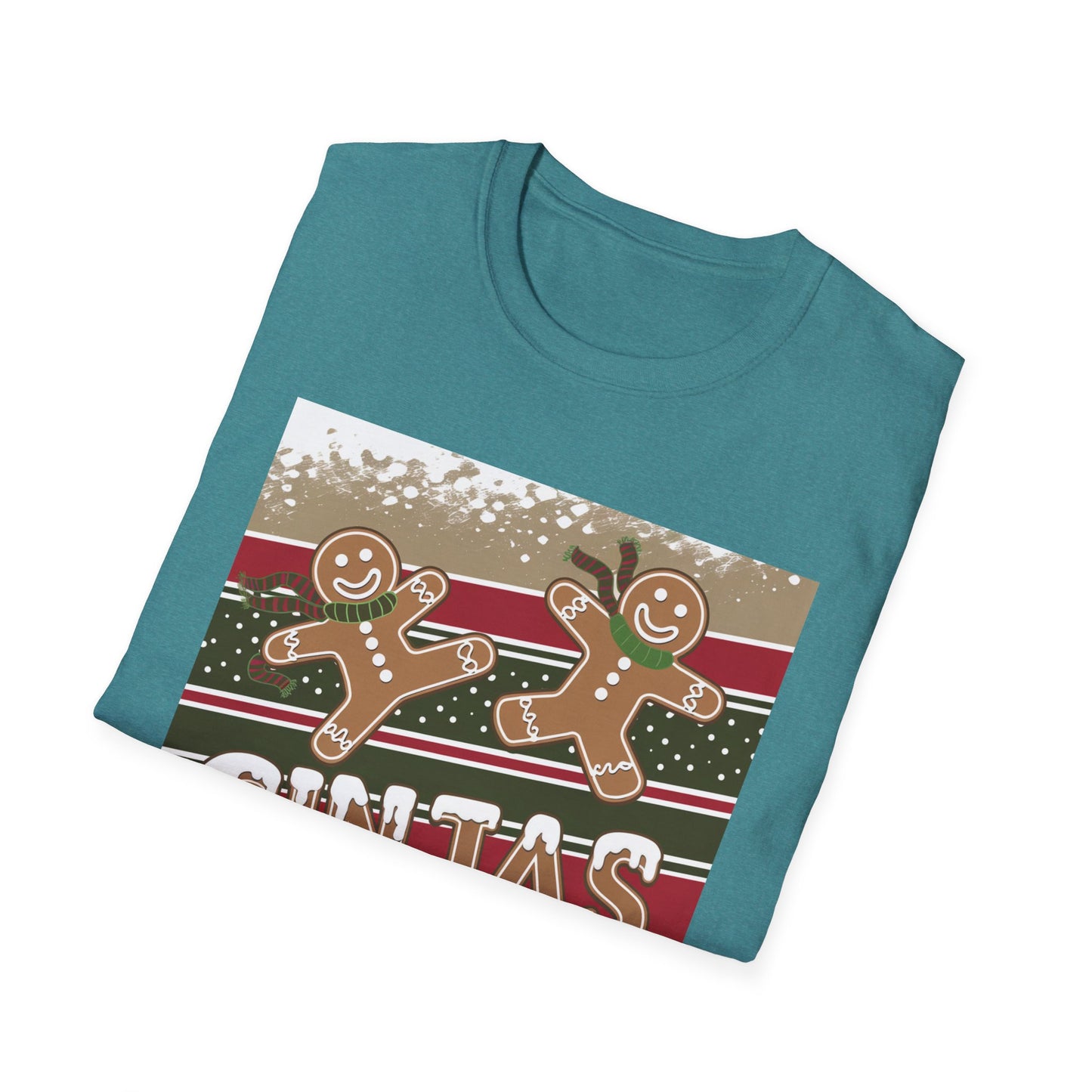 Festive Gingerbread Unisex T-Shirt, Holiday Tee, Christmas Gift, Cozy Shirt, Winter Apparel, Fun Gift Idea