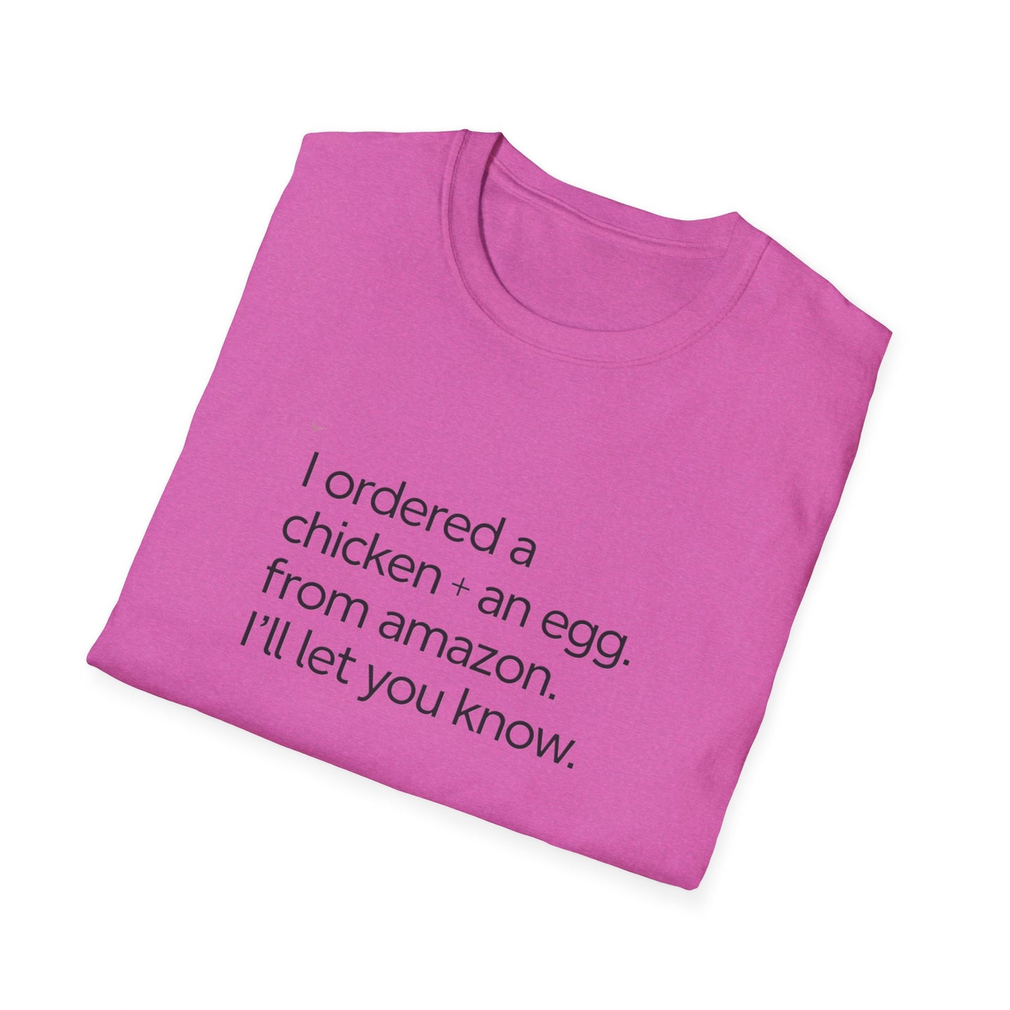 Funny Chicken & Egg Unisex Softstyle T-Shirt - Perfect Gift for Food Lovers