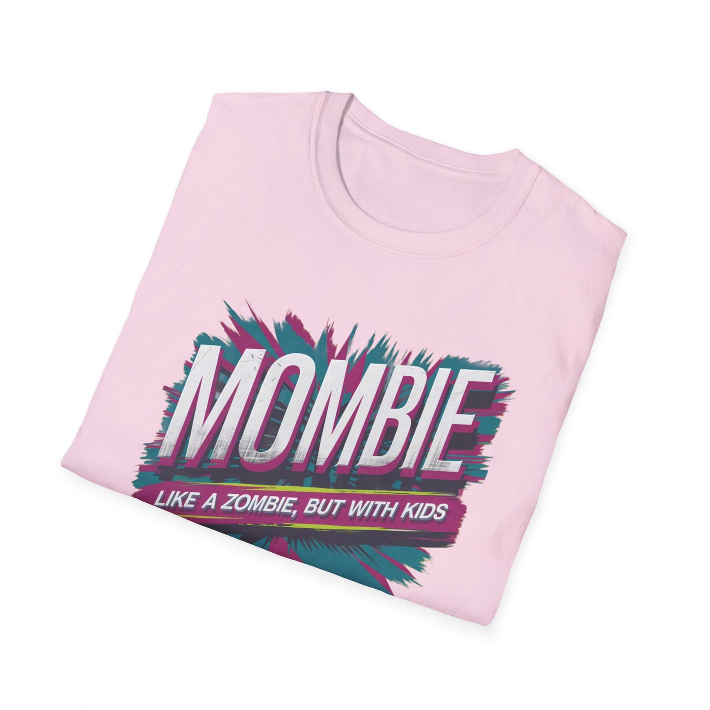Mombie T-Shirt - Funny Parenting Gift, Unisex Softstyle Tee, Perfect for Moms, Halloween, Gift for New Moms, Casual Wear
