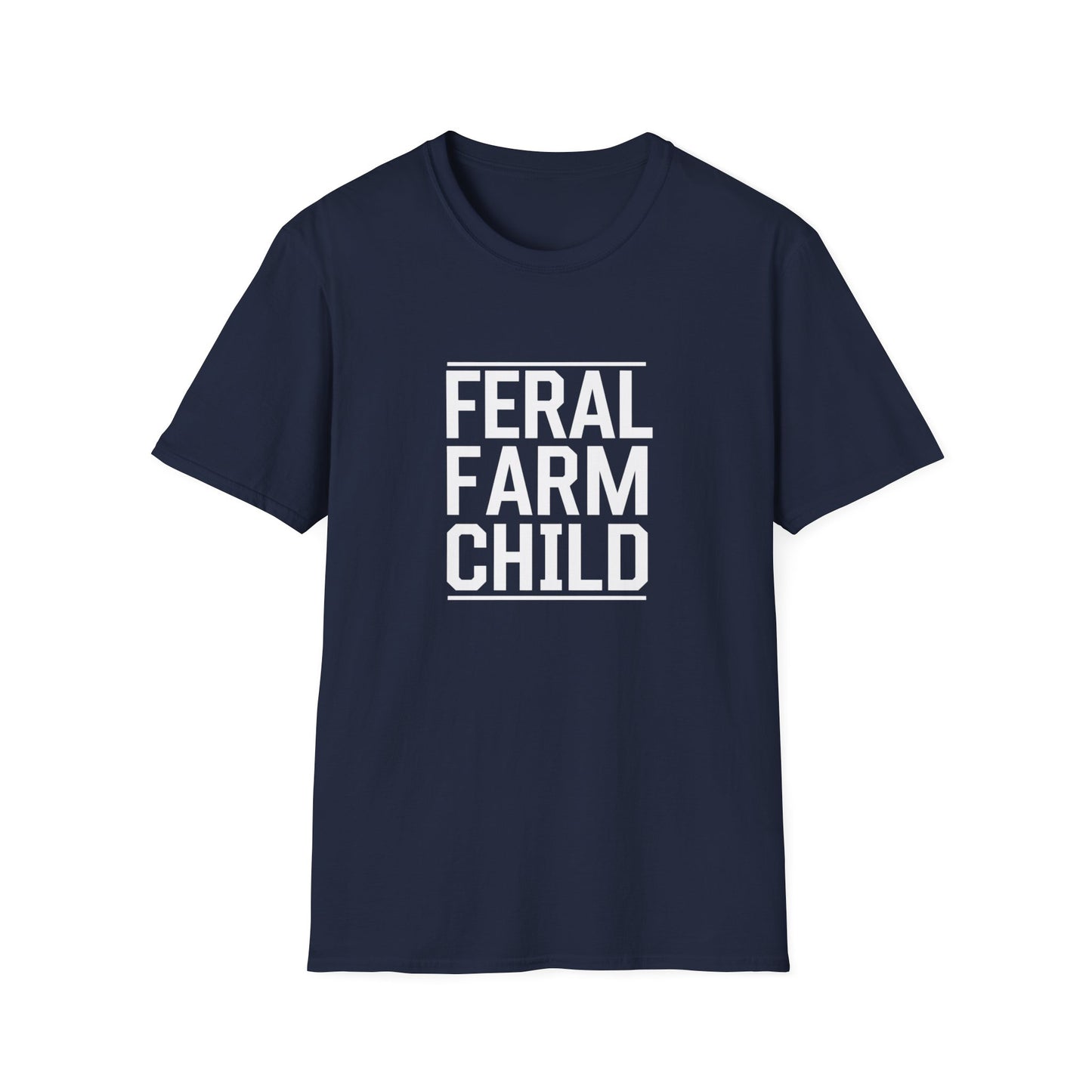 Feral Farm Child Unisex Softstyle T-Shirt - Perfect for Young Farmers & Nature Lovers