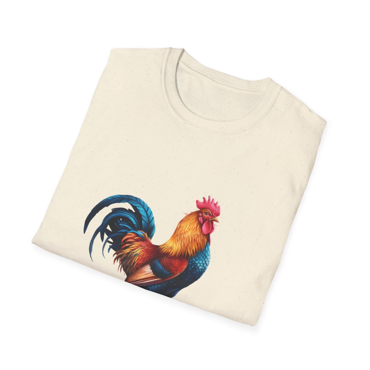 Colorful Rooster Unisex Softstyle T-Shirt - Farmhouse Chic Apparel