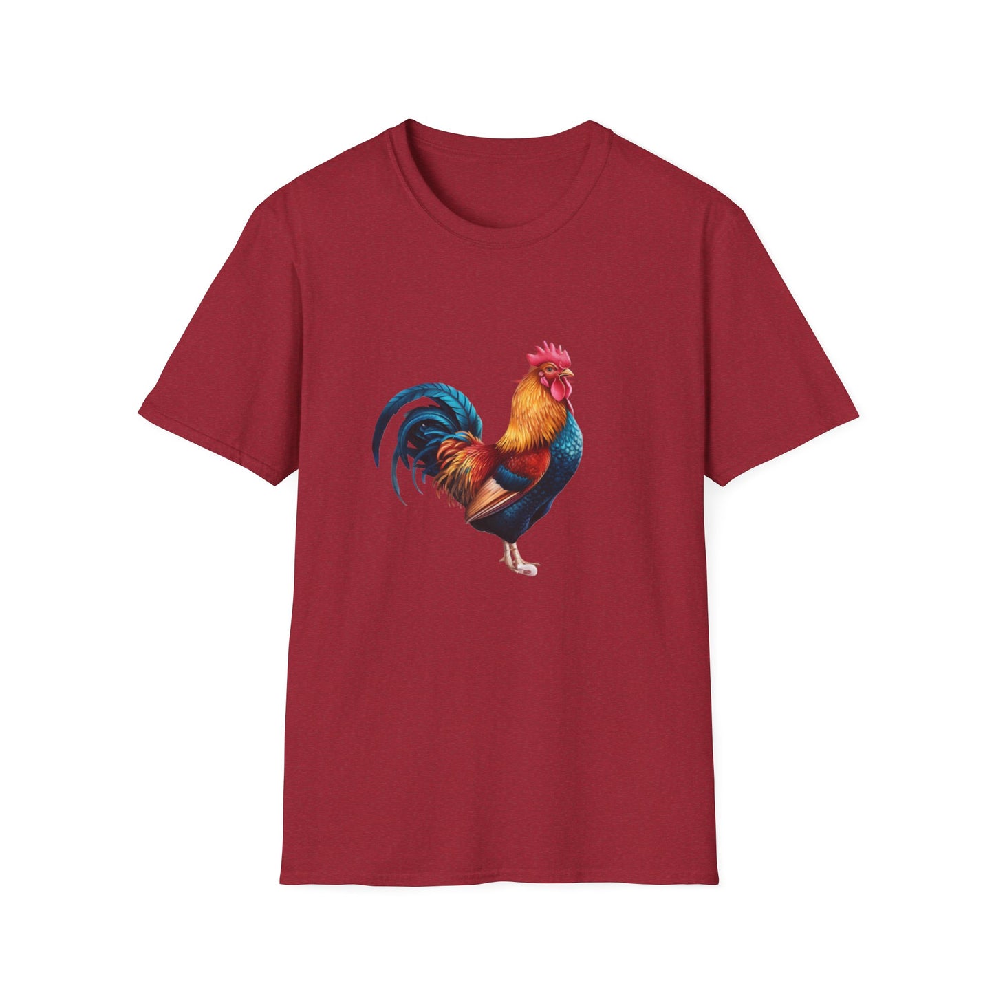 Colorful Rooster Unisex Softstyle T-Shirt - Farmhouse Chic Apparel