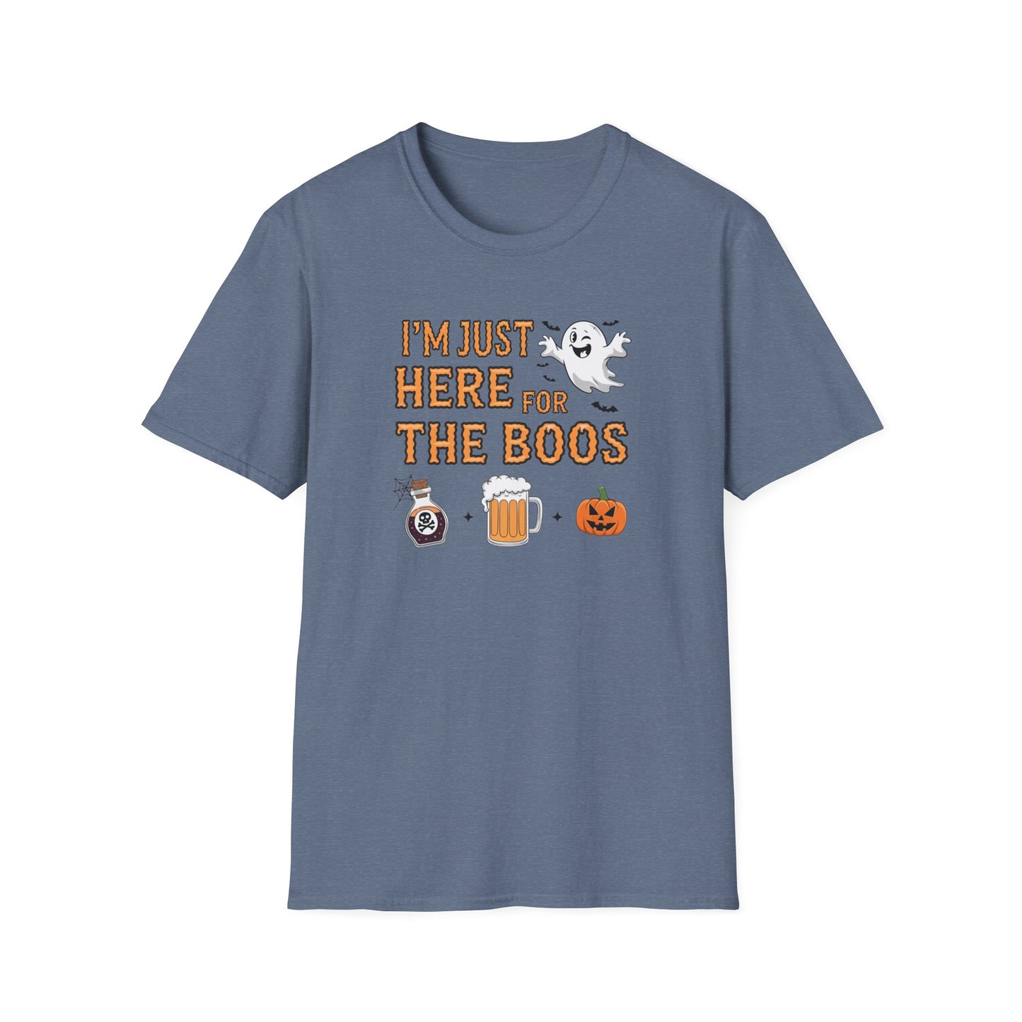 Halloween Ghost Graphic Tee, Unisex Softstyle T-Shirt, Funny Halloween Shirt, Fall Apparel, Spooky Party Outfit, Gifts for October