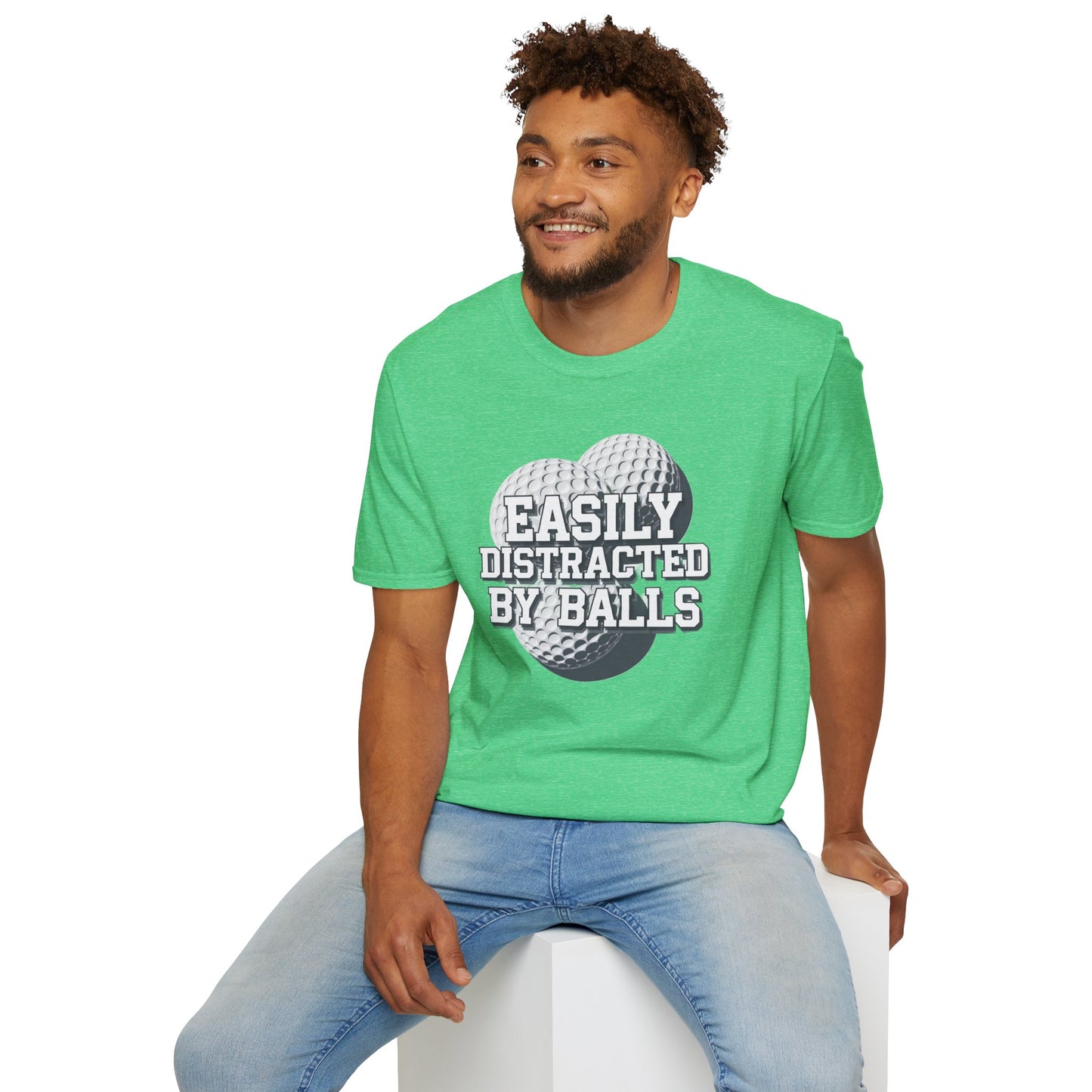 Easily Distracted Golf T-Shirt | Unisex Softstyle Tee for Golf Lovers