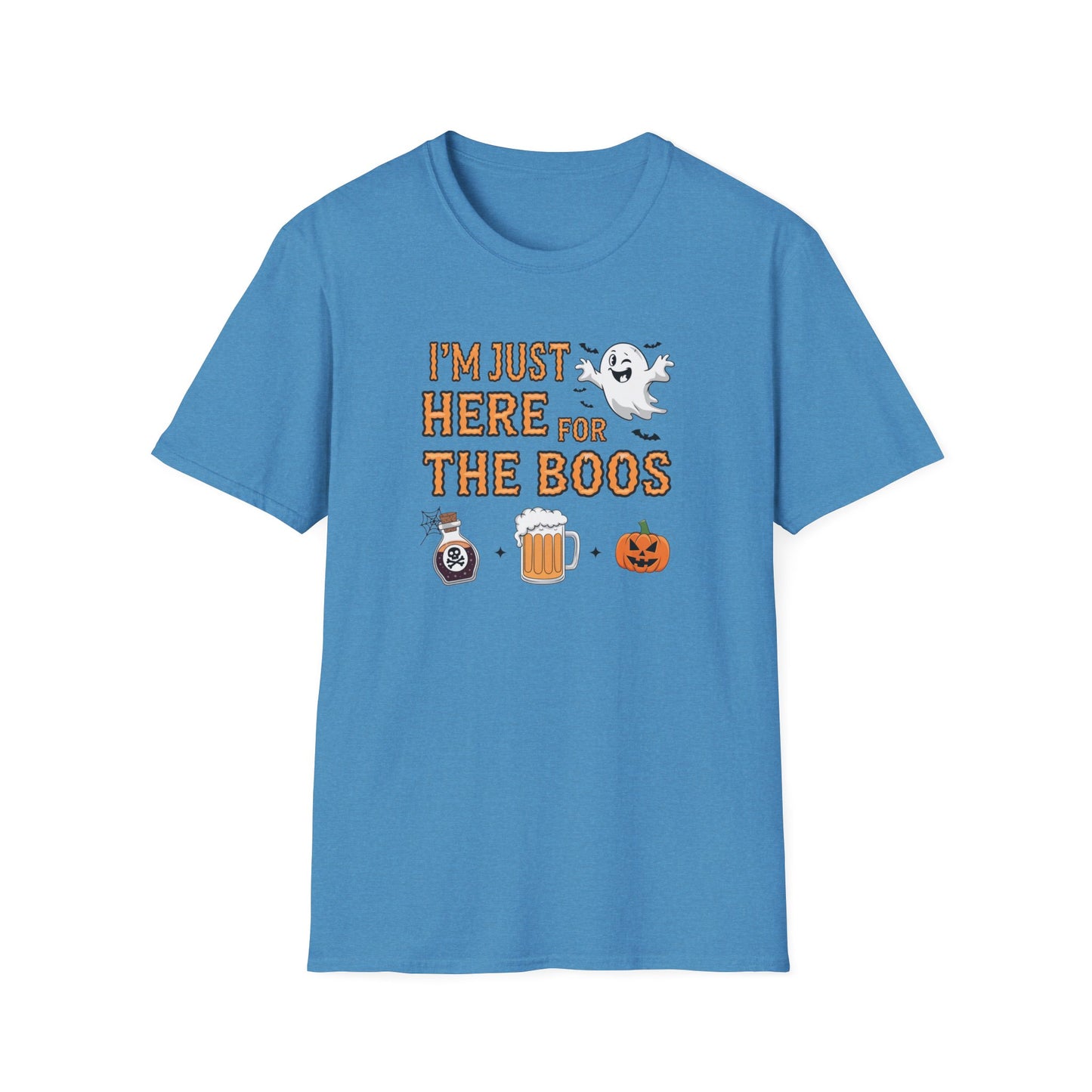 Halloween Ghost Graphic Tee, Unisex Softstyle T-Shirt, Funny Halloween Shirt, Fall Apparel, Spooky Party Outfit, Gifts for October