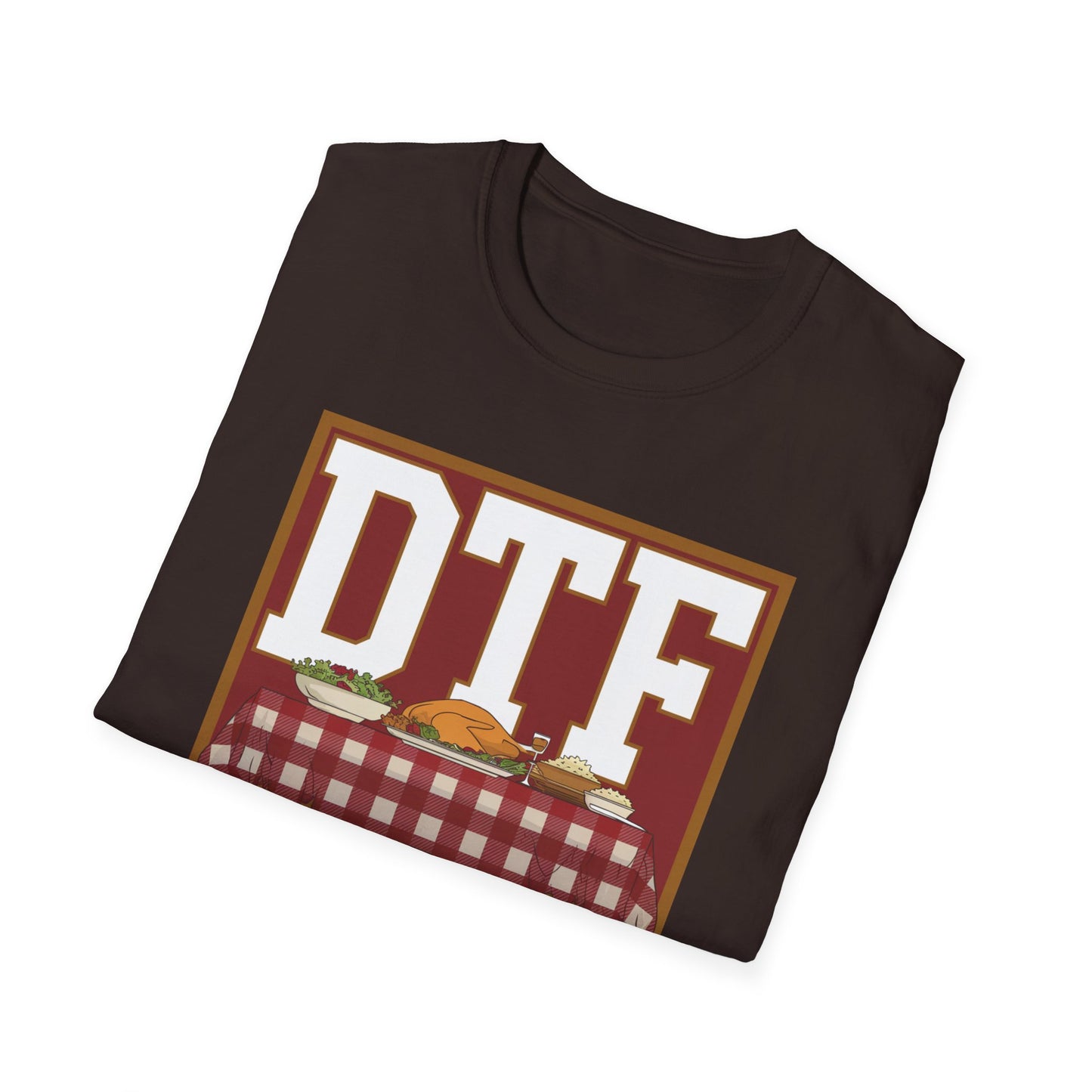 DTF Down to Feast Unisex Softstyle T-Shirt - Perfect for Food Lovers and Parties