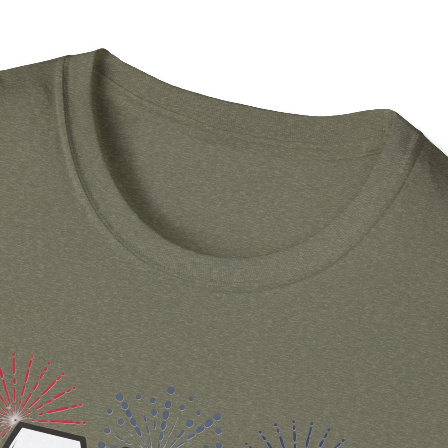 Red, Wine & Blue Unisex Softstyle T-Shirt, Summer BBQ, Fourth of July, Wine Lovers Gift, Patriotic Outfit, Casual Wear