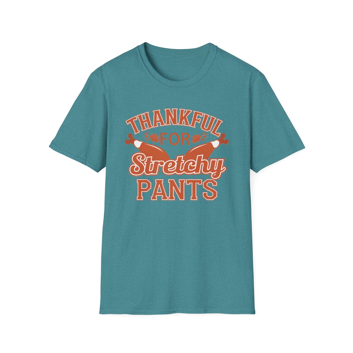 Thankful for Stretchy Pants Unisex Softstyle T-Shirt - Perfect for Thanksgiving & Casual Outings