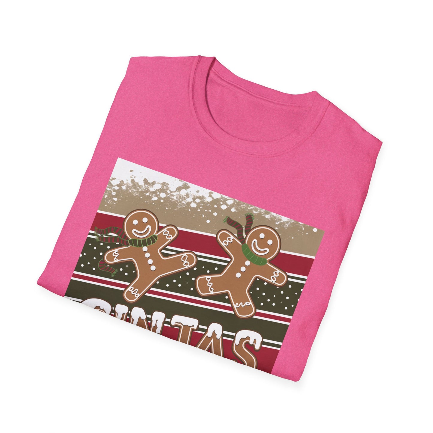 Festive Gingerbread Unisex T-Shirt, Holiday Tee, Christmas Gift, Cozy Shirt, Winter Apparel, Fun Gift Idea