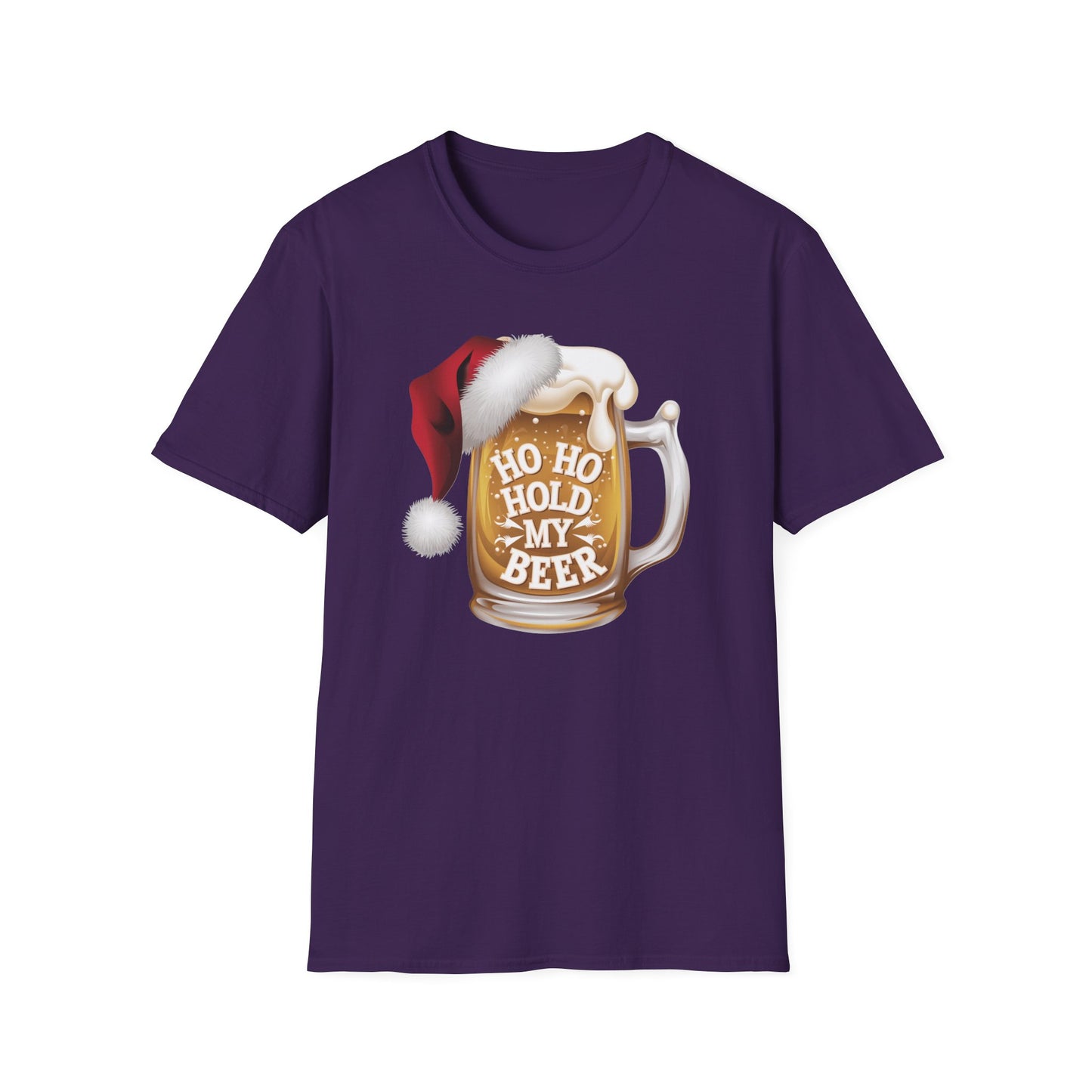 Funny Christmas T-Shirt, Ho Ho Hold My Beer Shirt, Holiday Party Tee, Unisex Graphic Tee, Gift for Beer Lovers