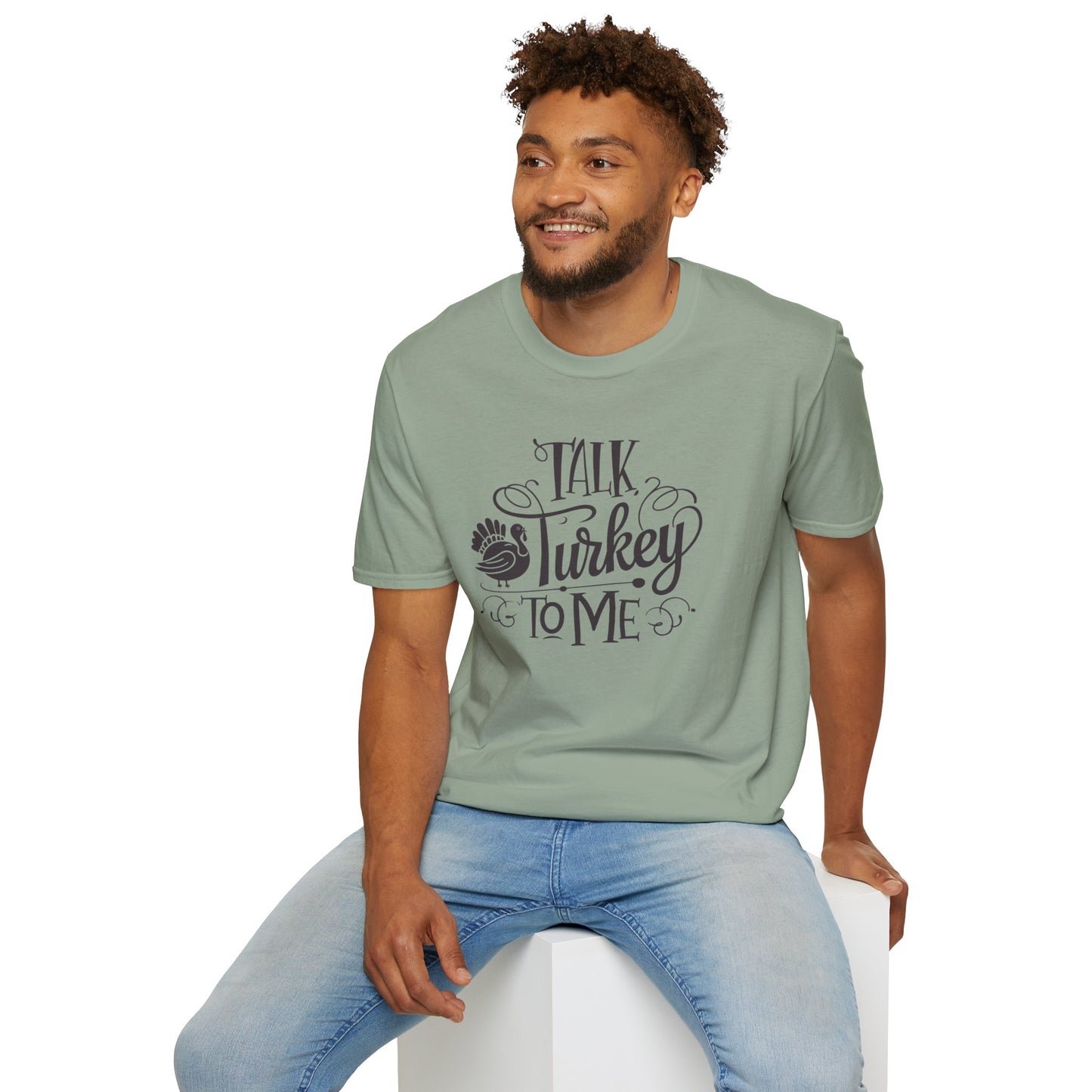 Funny Thanksgiving T-Shirt - Talk Turkey to Me, Holiday Apparel, Thanksgiving Shirt, Gift for Turkey Lovers, Unisex Graphic Tee