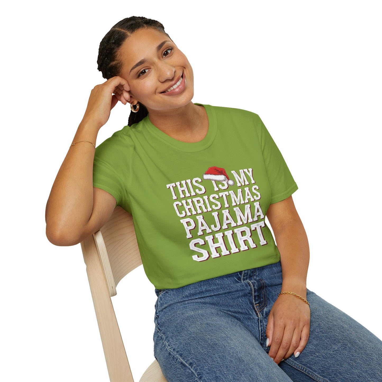 This is My Christmas Pajama Shirt - Unisex Softstyle Tee, Holiday Gift, Cozy T-Shirt, Christmas Pajama, Fun Winter Wear