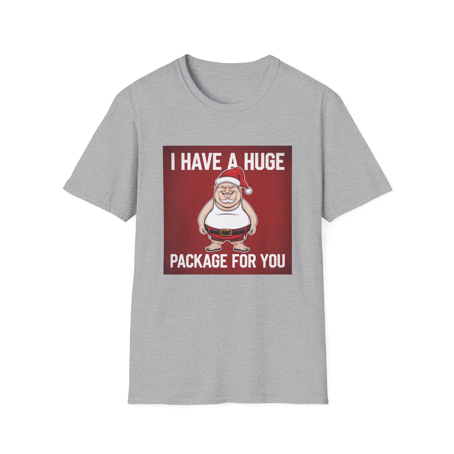 Festive Humor Unisex Softstyle T-Shirt, Funny Christmas Gift, Holiday Apparel, Santa Graphic Tee, Gifts for Him and Her