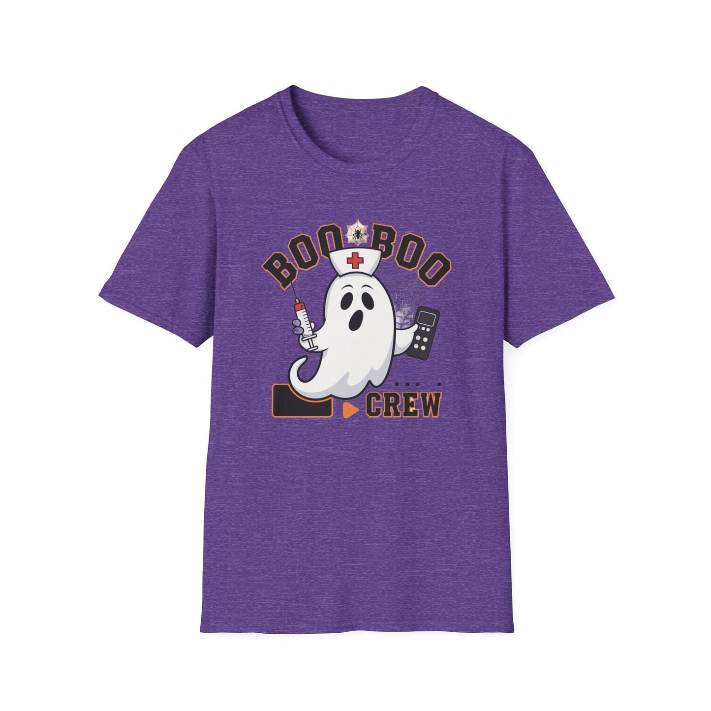 Boo Boo Crew T-Shirt, Softstyle Tee for Halloween, Ghost Nurse Shirt, Fun Family Costume Top, Spooky Comedy Dress-Up