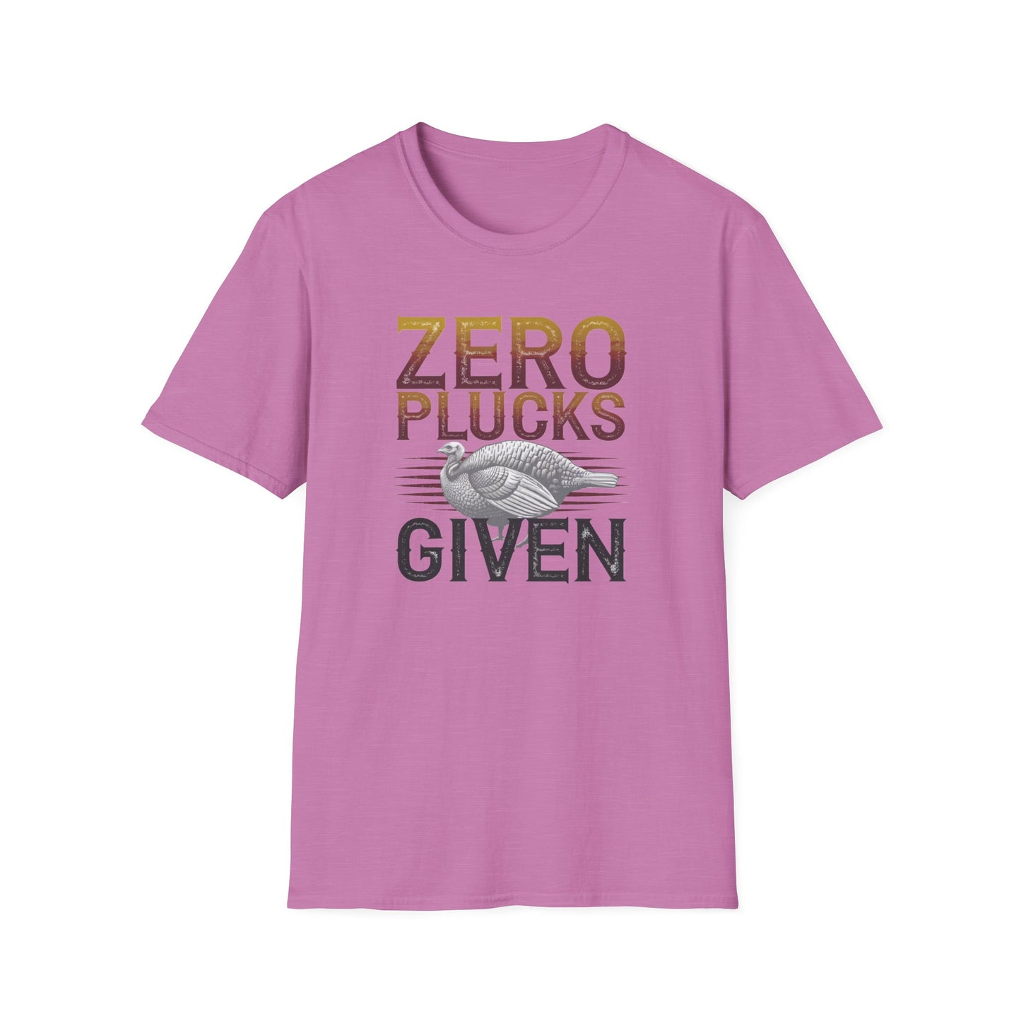 Zero Plucks Given Unisex Softstyle T-Shirt - Funny Fishing Gift