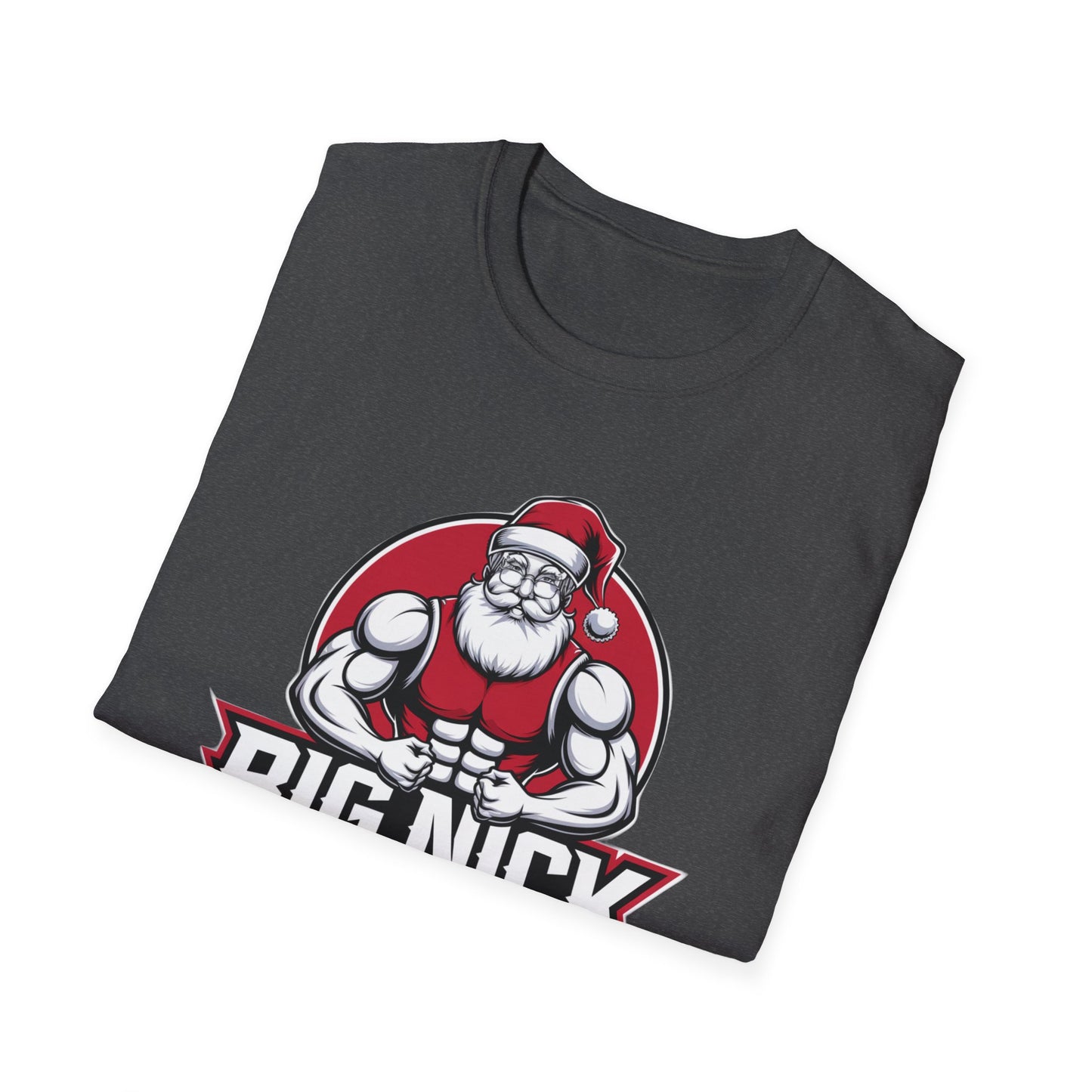 Christmas Muscle Santa Unisex T-Shirt, Holiday Gift, Funny Tee, Santa Outfit, Christmas Apparel