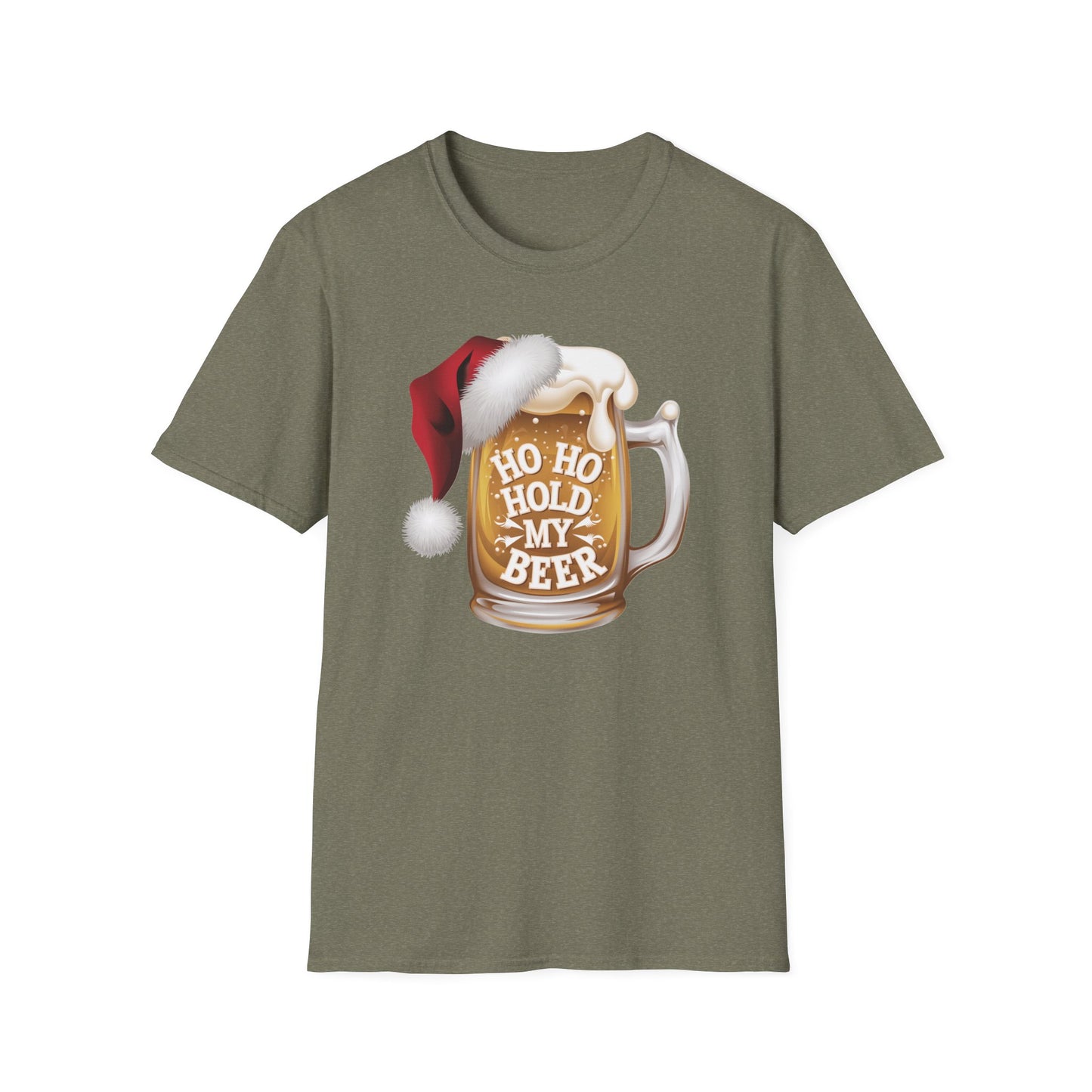 Funny Christmas T-Shirt, Ho Ho Hold My Beer Shirt, Holiday Party Tee, Unisex Graphic Tee, Gift for Beer Lovers
