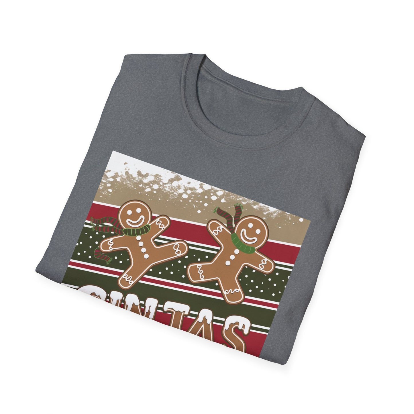 Festive Gingerbread Unisex T-Shirt, Holiday Tee, Christmas Gift, Cozy Shirt, Winter Apparel, Fun Gift Idea