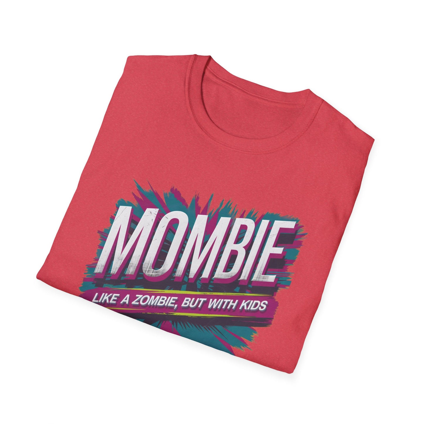Mombie T-Shirt - Funny Parenting Gift, Unisex Softstyle Tee, Perfect for Moms, Halloween, Gift for New Moms, Casual Wear