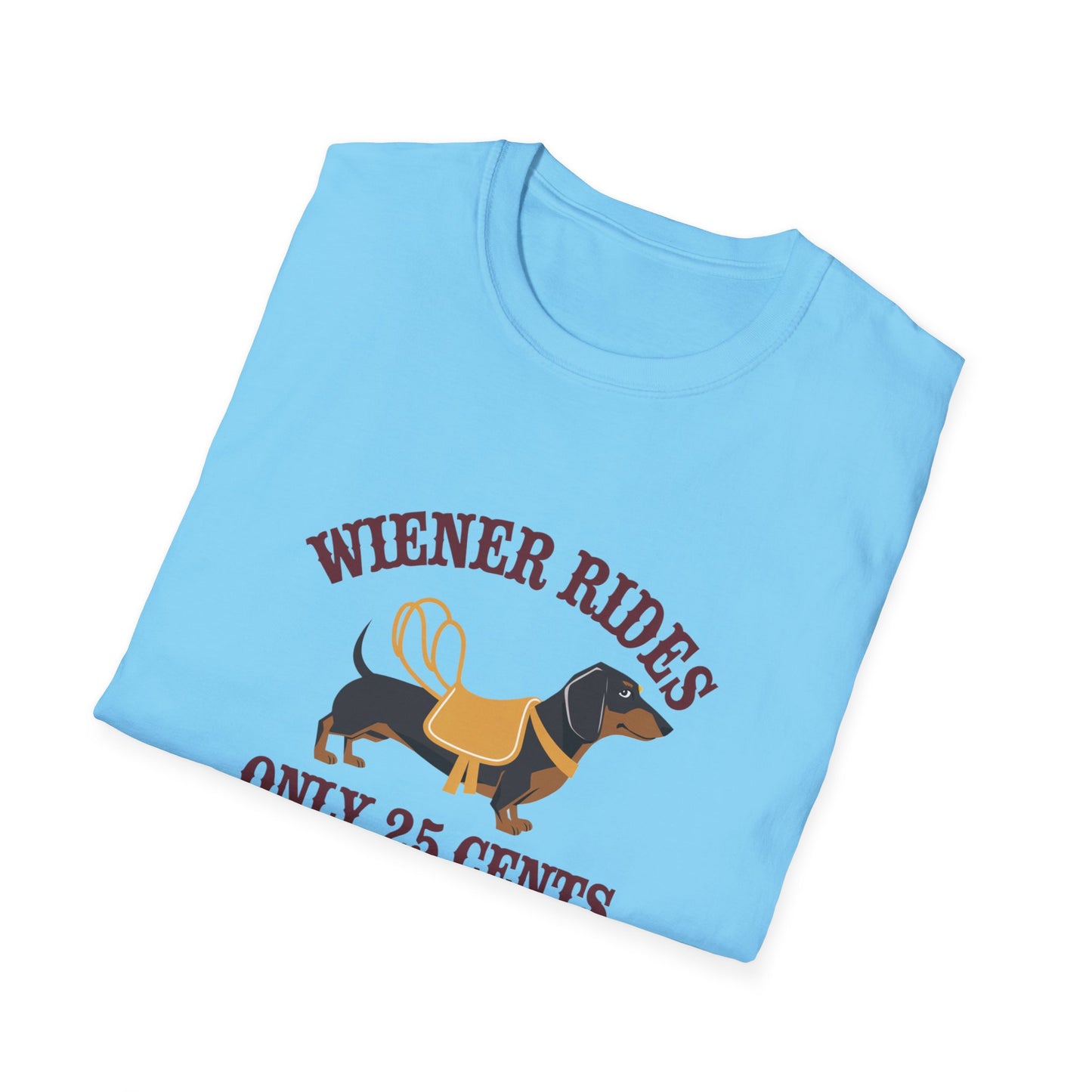 Humorous Wiener Rides Unisex T-Shirt - Fun Gift for Dog Lovers