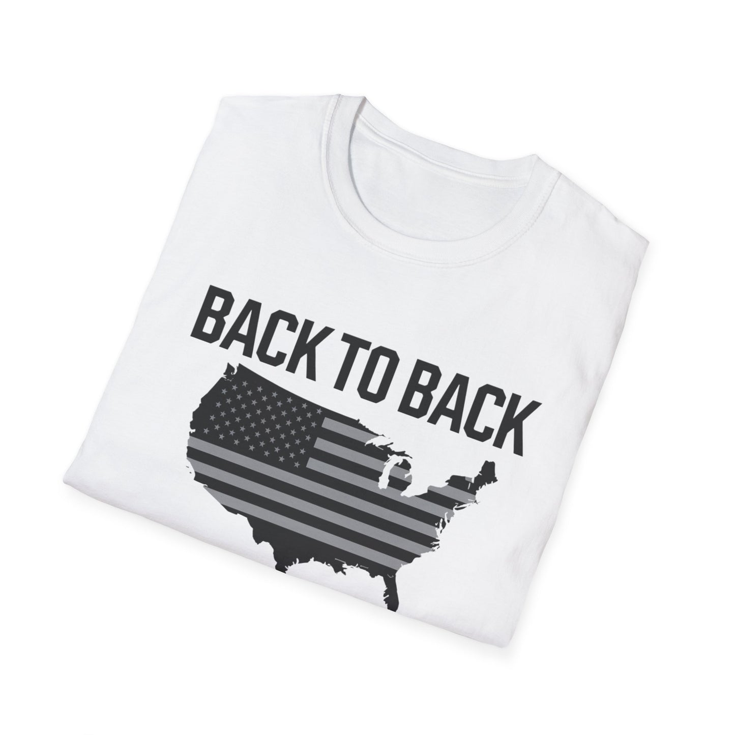 Patriotic Unisex Softstyle T-Shirt – ‘Back to Back World War Champs’