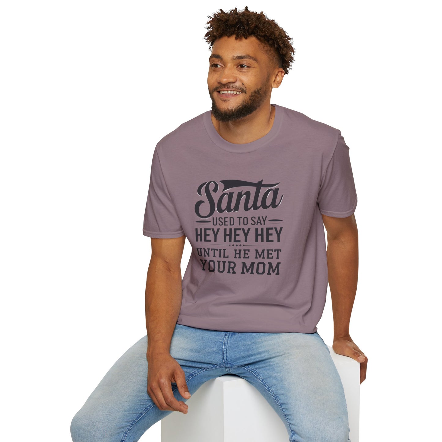 Funny Santa T-Shirt for Christmas, Holiday Shirt, Unisex Graphic Tee, Gift for Mom, Family Gathering Tee, Fun Holiday Apparel