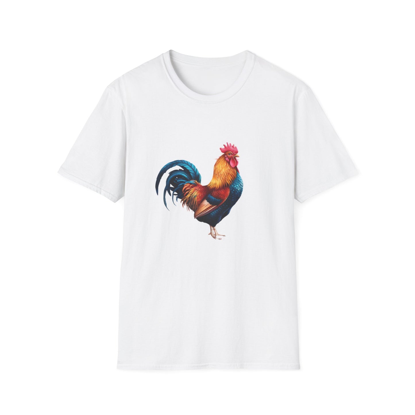 Colorful Rooster Unisex Softstyle T-Shirt - Farmhouse Chic Apparel