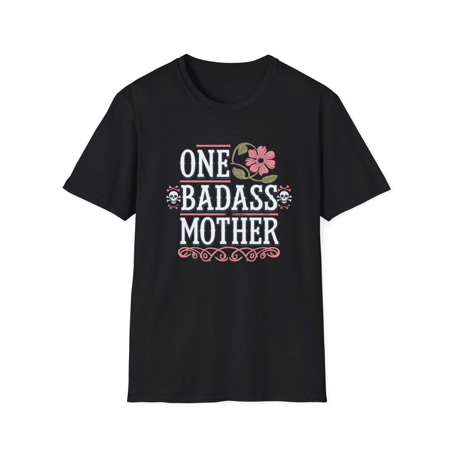 One Badass Mother Unisex Softstyle T-Shirt, Mother's Day Gift, Funny Mom Tee, Casual Wear, Mom Humor Shirt, Gift for Mom