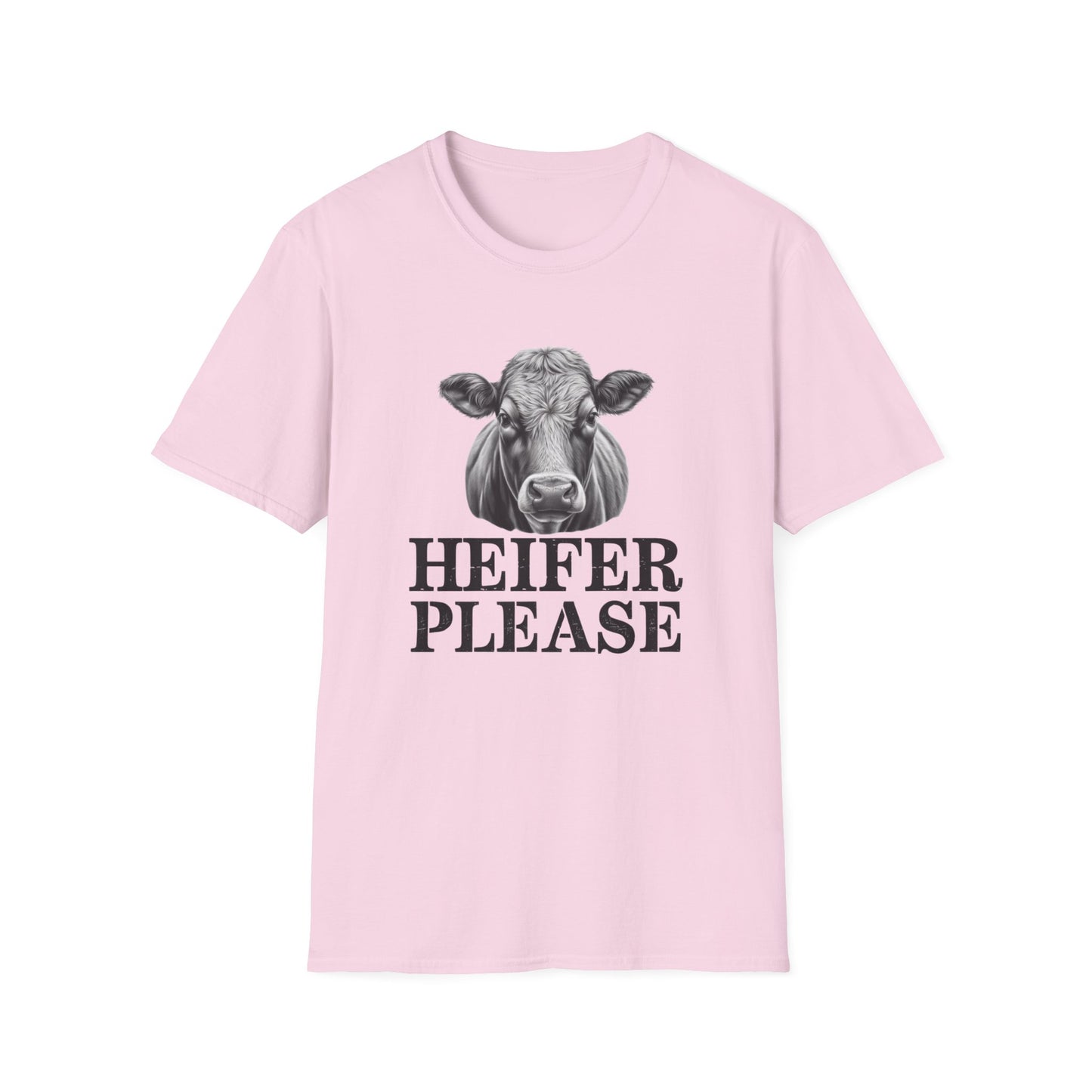 Heifer Please Unisex Softstyle T-Shirt - Fun Farm Animal Tee for Animal Lovers