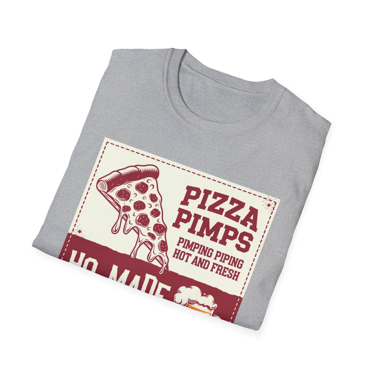 Pizza Pimps Unisex Softstyle T-Shirt - Fun Foodie Tee