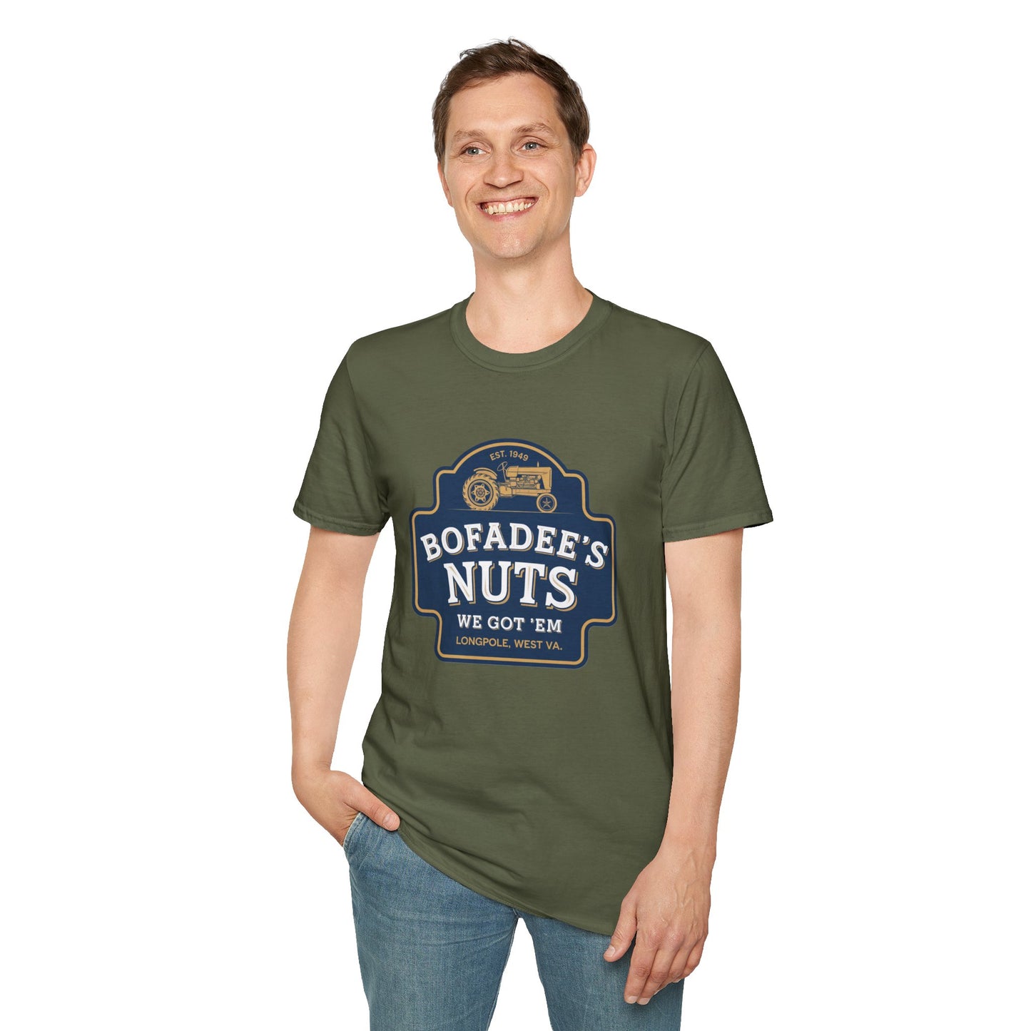 Vintage Bofadee's Nuts Unisex Softstyle T-Shirt - Fun and Casual Tees for All Occasions