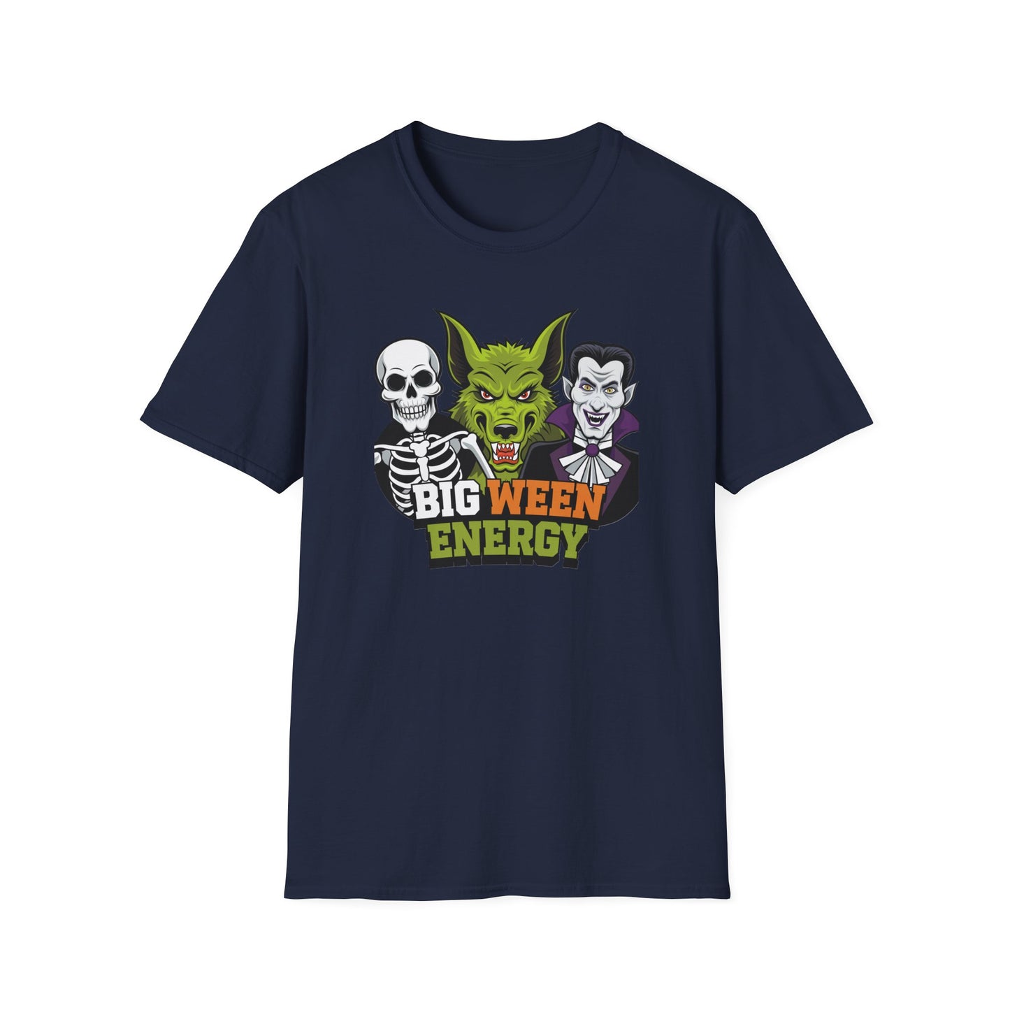 Halloween Graphic Tee, Big Ween Energy Shirt, Unisex Softstyle T-Shirt, Spooky Season Apparel, Fun Halloween Costume Top