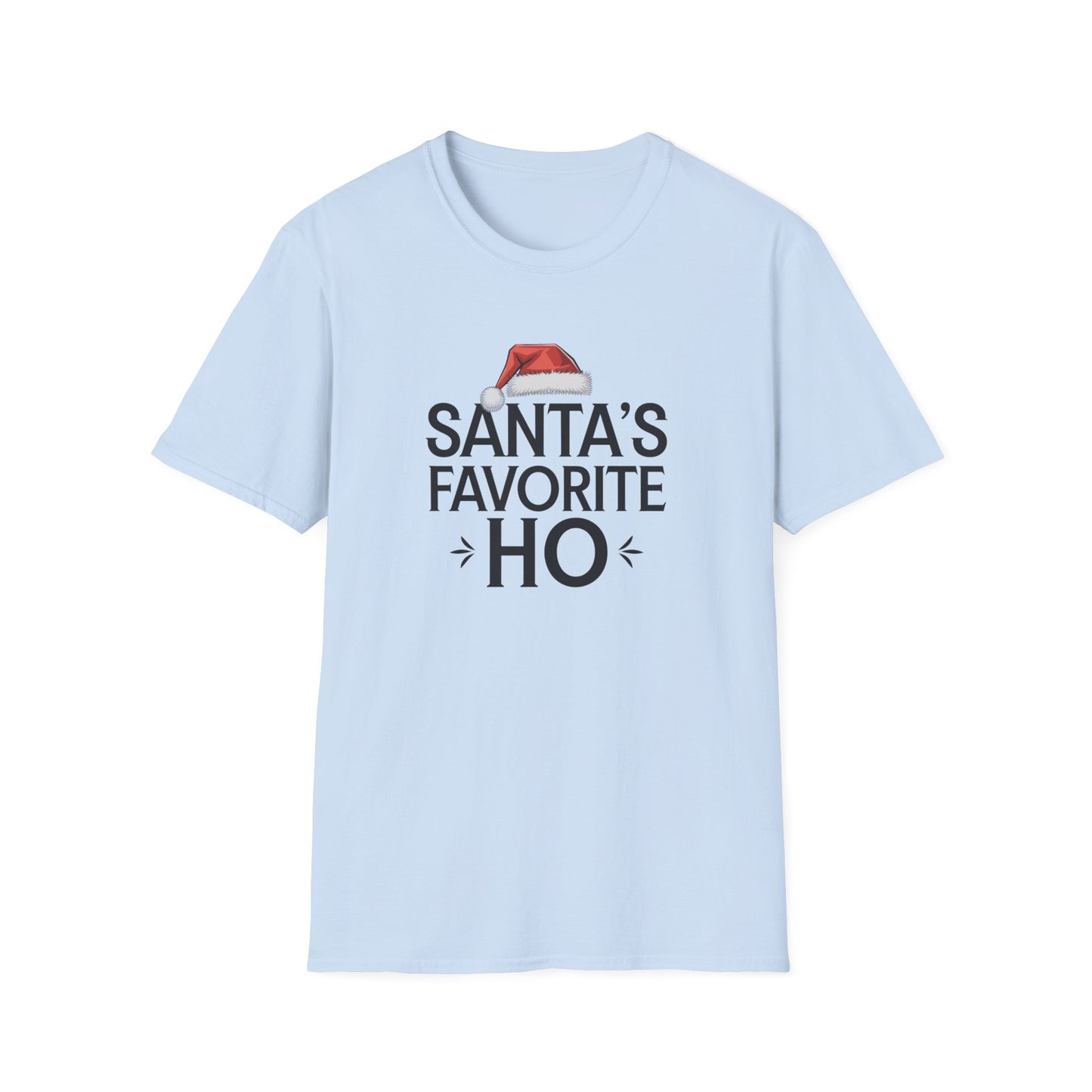 Santa's Favorite Ho Unisex T-Shirt, Funny Christmas Shirt, Holiday Gift, Jolly Tee, Christmas Party Wear, Seasonal Humor Top