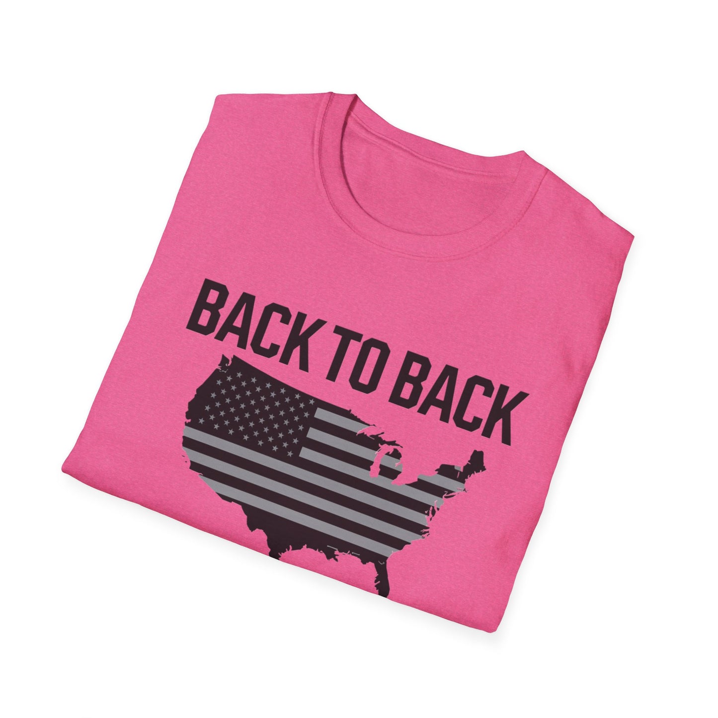 Patriotic Unisex Softstyle T-Shirt – ‘Back to Back World War Champs’
