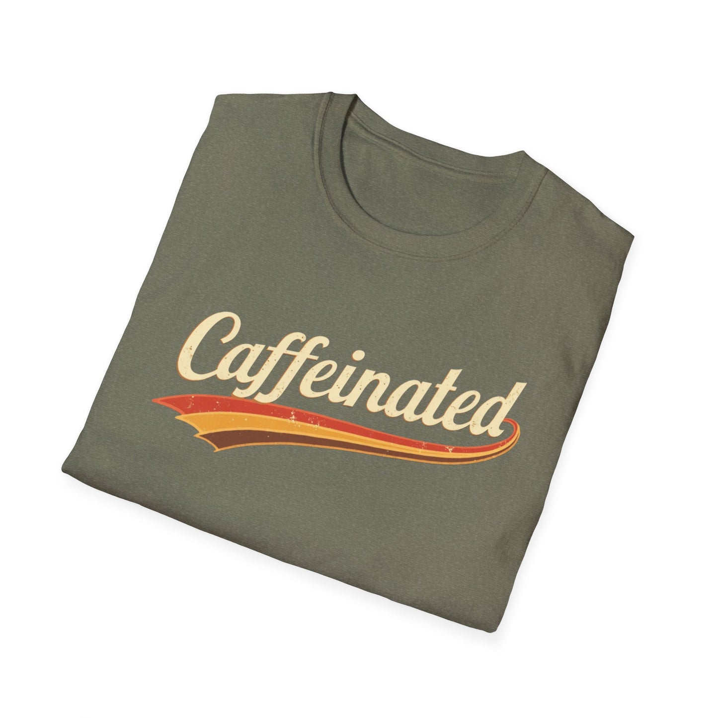 Caffeinated Unisex T-Shirt - Softstyle Casual Tee, Coffee Lover Gift, Daily Wear, Birthday Present, Relaxed Fit