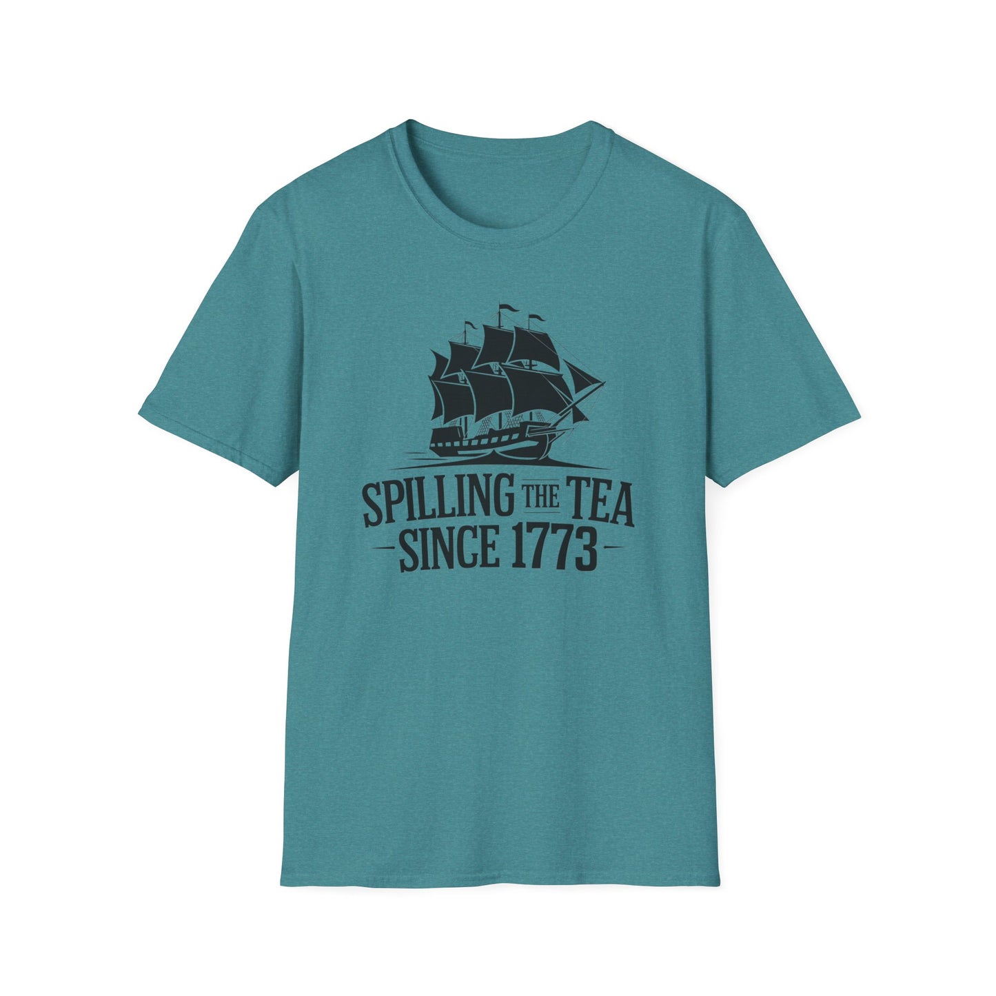 Spilling the Tea T-Shirt | Unisex Softstyle Tee for Tea Lovers and History Buffs